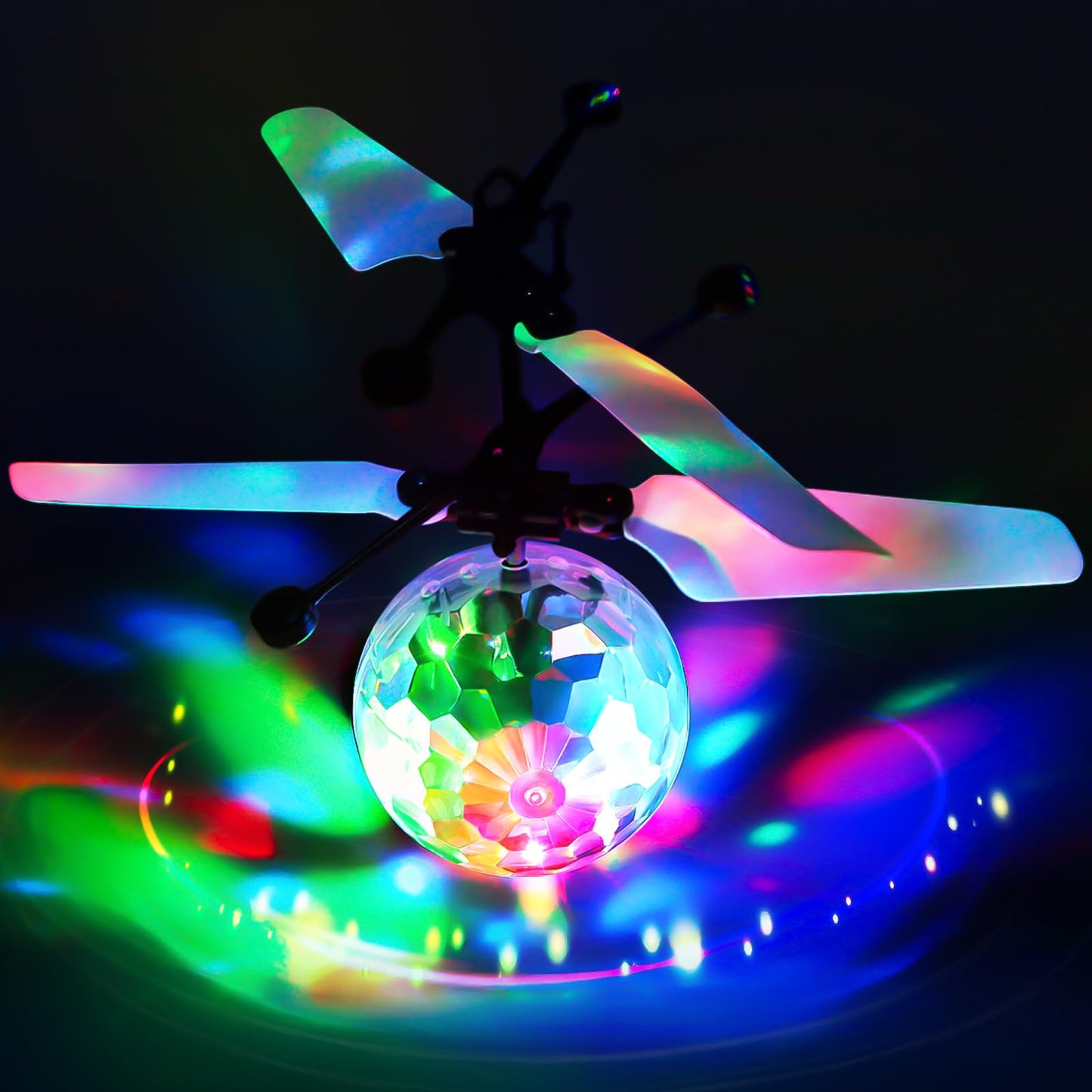 Ocditikl Flying Orb Ball, Rechargeable Flying Ball Toy with Remote, Light Up Orbiter Indoor Outdoor Christmas Toys Gifts for Birthday Boys Girls Ages 6 7 8 9 10+ Year Old