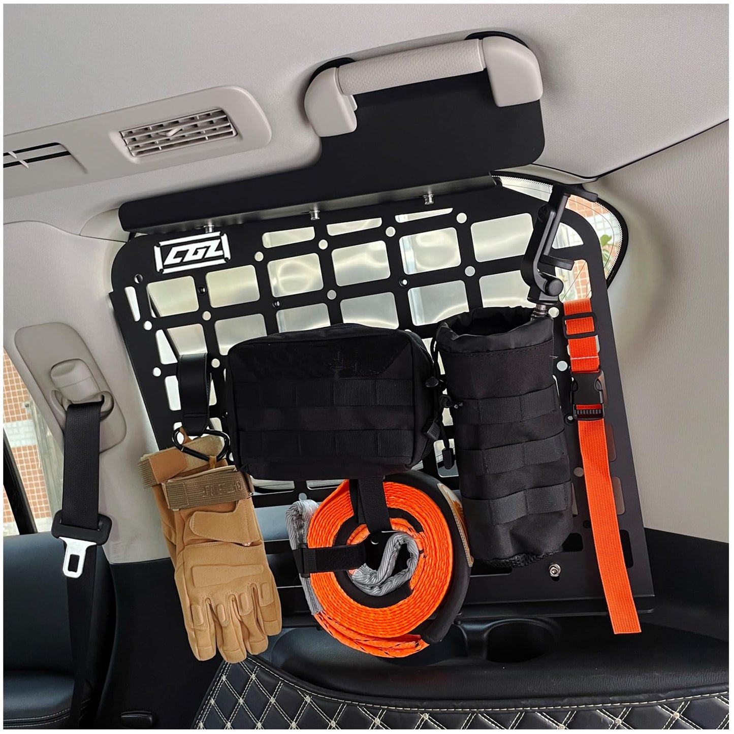 ITrims Trunk Organizer for Nissan Armada Patrol Y62 2017-2024 Car Accessories Cargo Rack Basket Interior Luggage Carrier Modular Storage Molle Panel Shelf Hanging Boards Kit (Side)
