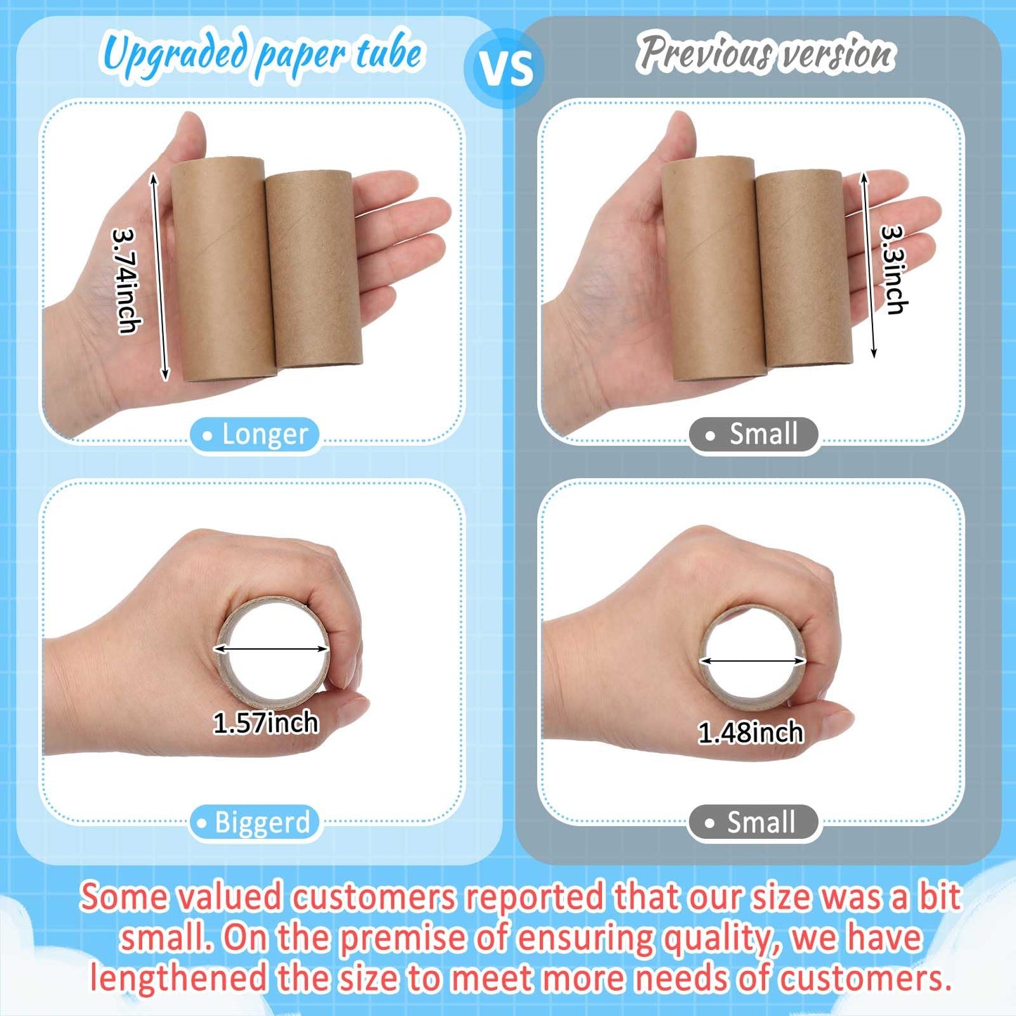 Henoyso 100 Packs Cardboard Tubes for Crafts, Thick Toilet Paper Rolls Empty for Kids Classroom Projects End of School Year Crafts Mother's Day DIY Gift Supplies (1.57 x 3.74 Inch,Green Series)