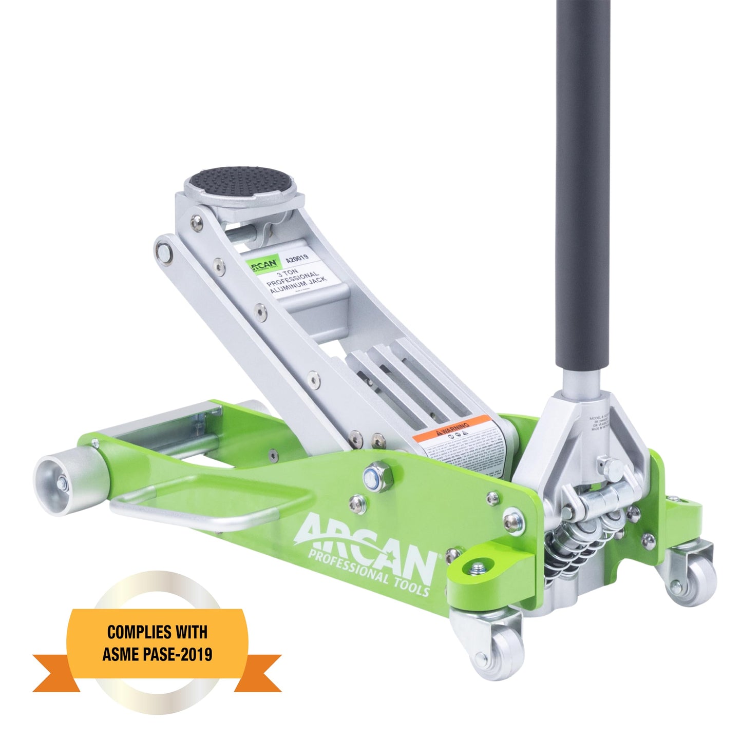 ARCAN 3-Ton Quick-Rise Aluminum Floor Jack with Dual Pump Pistons, Reinforced Lift Arm, Side-Mount Handle, 3.75"–18" Lift Range, Updated Model A20019