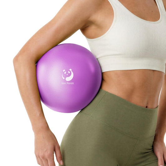 Slim Panda Pilates Ball, 9 Inch Small Exercise Ball, Anti Burst Mini Yoga Ball for Stability, Workout, Barre, Core Strength, Physical Therapy, Balance, Stretching