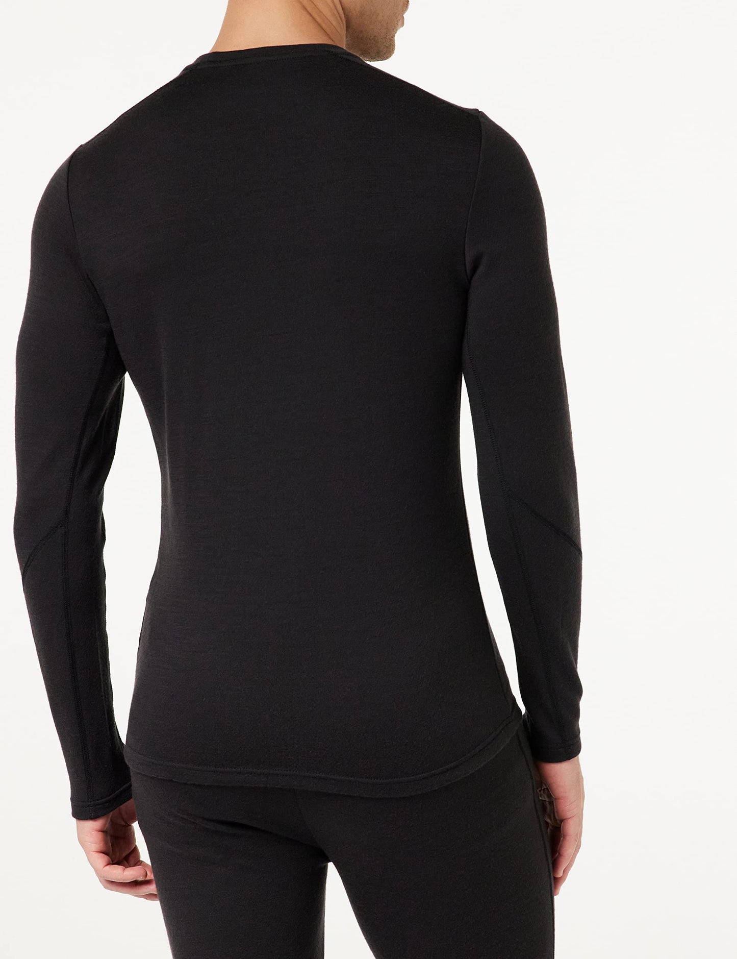 Helly-Hansen LIFA Merino Midweight Crew Base Layer for Men - Warm & Breathable, Ideal for Winter Sports & Outdoor Activities, 990 Black - L