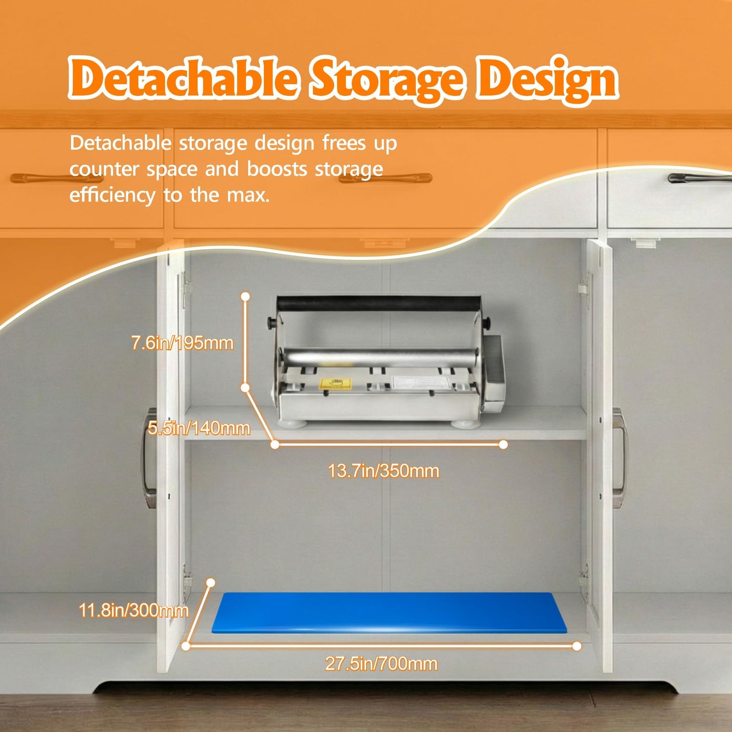 HESMAX 12" Dough Sheeter Machine, Upgraded Stainless Steel Dough Roller with 1 Dough Sheeter Machine and 2 PE Rolling Boards, 0.2-17.5mm Precise Thickness Adjustable, for Home & Commercial Use 5i2