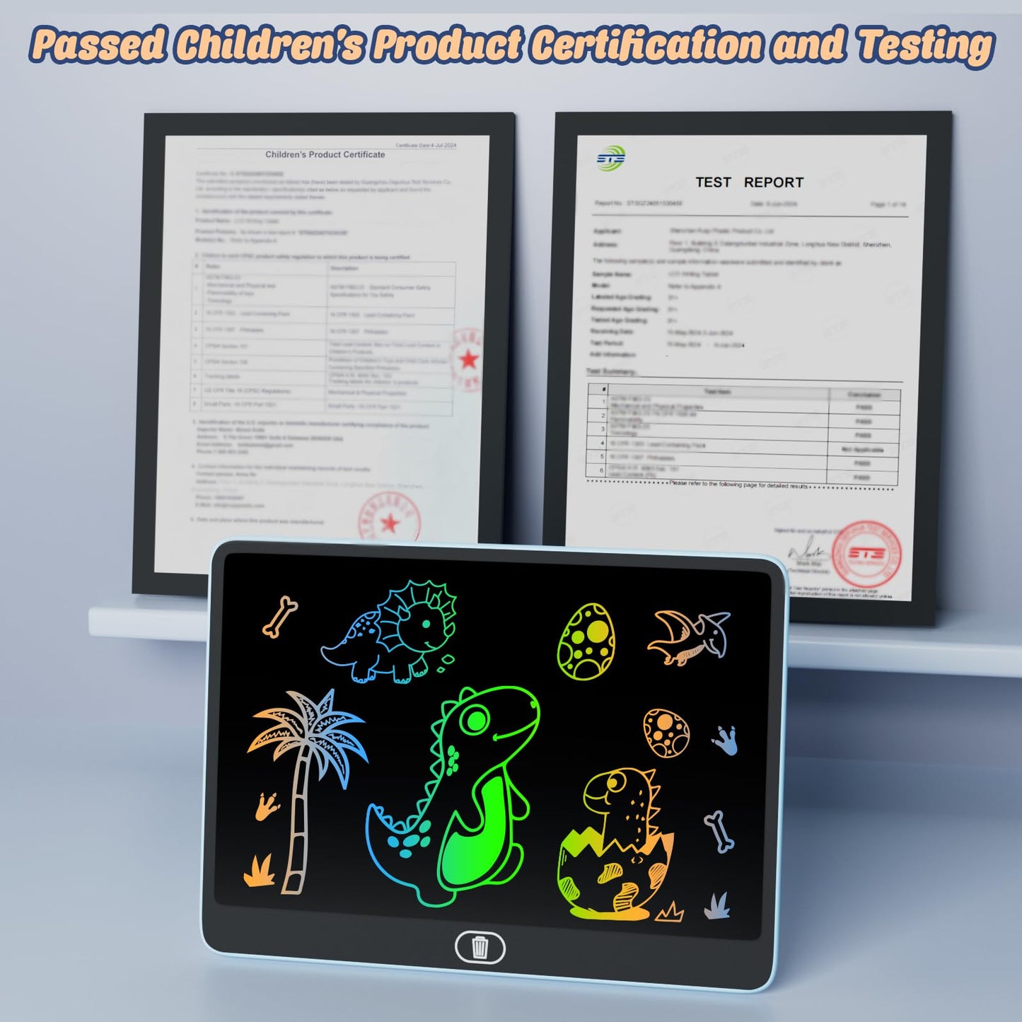 LCD Writing Tablet, 2PCS 16 Inch Colorful Drawing Pad for Kids, Eye Protection Drawing Pads with Lock & Erase FUNC, Birthday and Christmas Gifts for 3 4 5 6 7 8 Year Old Girls Boys