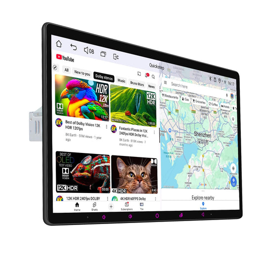 Joying Single Din Touchscreen Radio 15.1 Inch Car Stereo with Apple Carplay & Android Auto, 8GB+128GB Android 13 Head Unit with Mirror Link, AM/FM, Bluetooth, SWC, GPS(JY-UTS15N8)