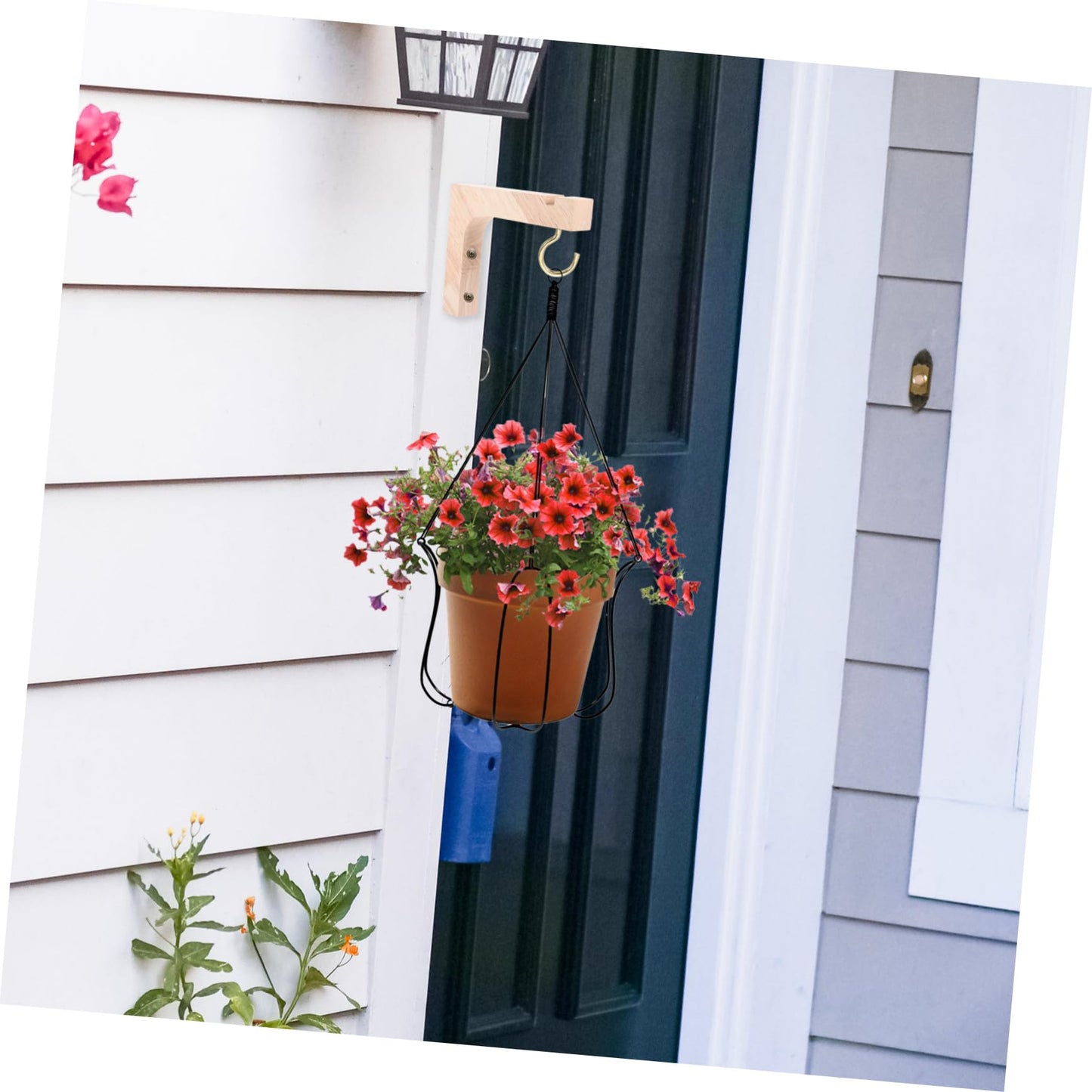 UPKOCH 2pcs Heavy-Duty Wooden Hanging Plant Hooks for Indoor Outdoor Wall Mount Planter Hangers Suitable for Flower Pots and Ceiling Plant Stands