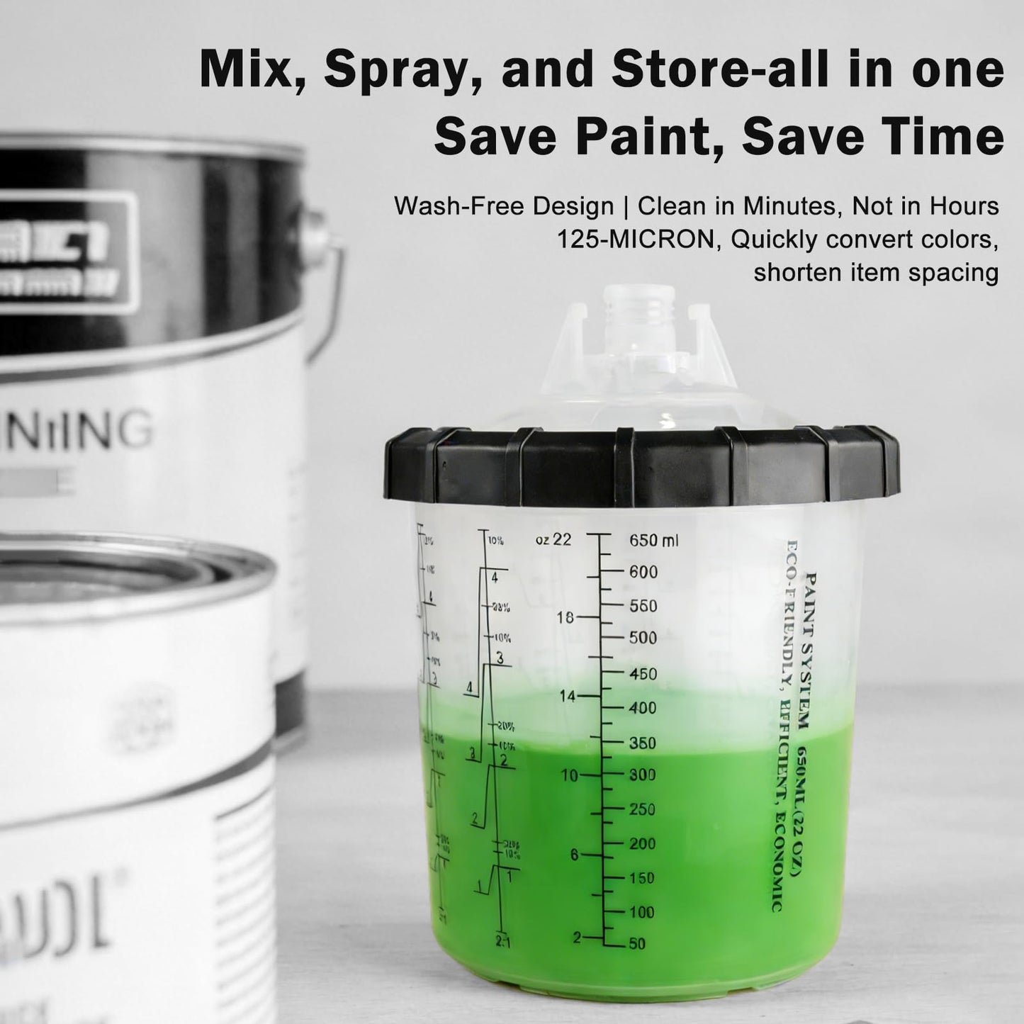 D1 LVLP Air Spray Gun Premium Kits, Paint Sprayer with 1.3/1.5/1.7mm Nozzles & Air Regulator, 10x 650ml Disposable Cups, Automotive Paint Gun for House, Cars, Furniture, Fence, Varnish&Top Coat