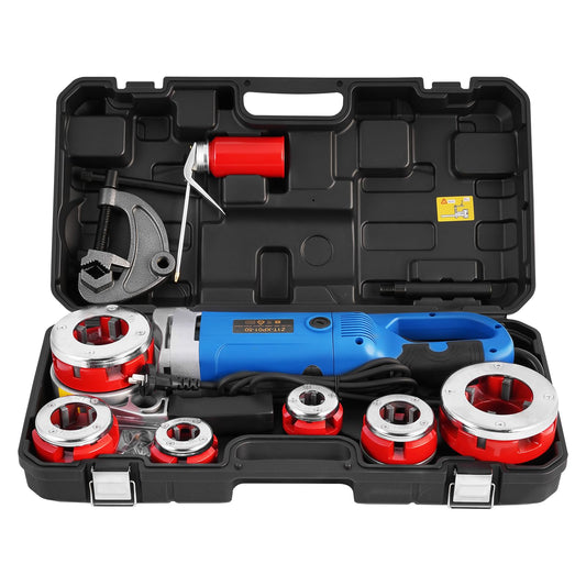 Consfly Electric Pipe Threader Portable Pipe Threading Machine with 6 Dies 1/2" to 2", 110V Pipe Threading Tool for Galvanized Pipe Iron Pipe Threading 2300W