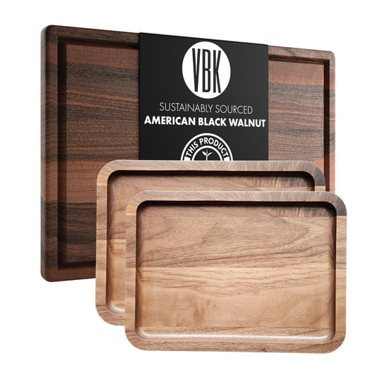 Large Walnut + Valet Tray 2 Pack