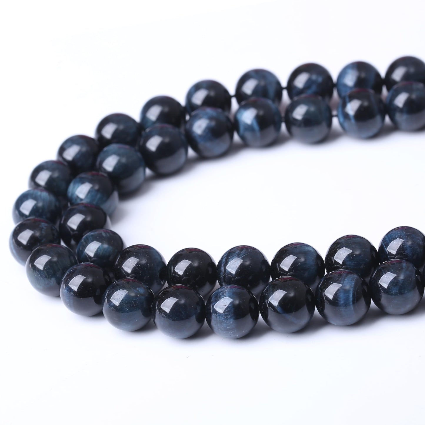 Natural Black Tiger Stone Beads for Jewelry Making DIY Bracelet Necklace Jewelry Making 1 Strand 15.5inch 35PCS 10MM