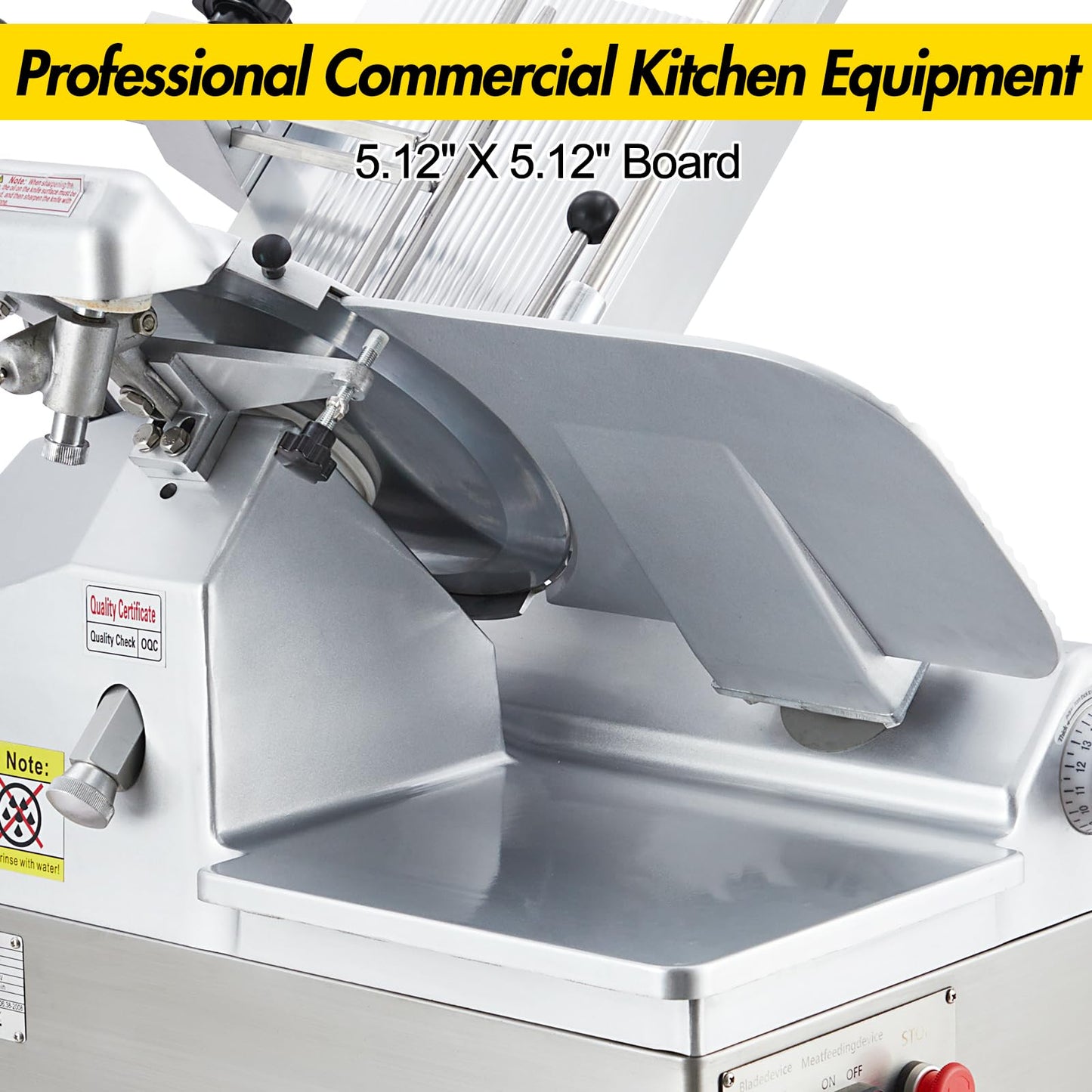 Commercial Meat Slicer, Electric Deli Slicing Machine,Electric Deli Slicing Machine with 12" Blade,Adjustable Thickness 0-15Mm, Low Noise Food Cutter for Restaurant and Home