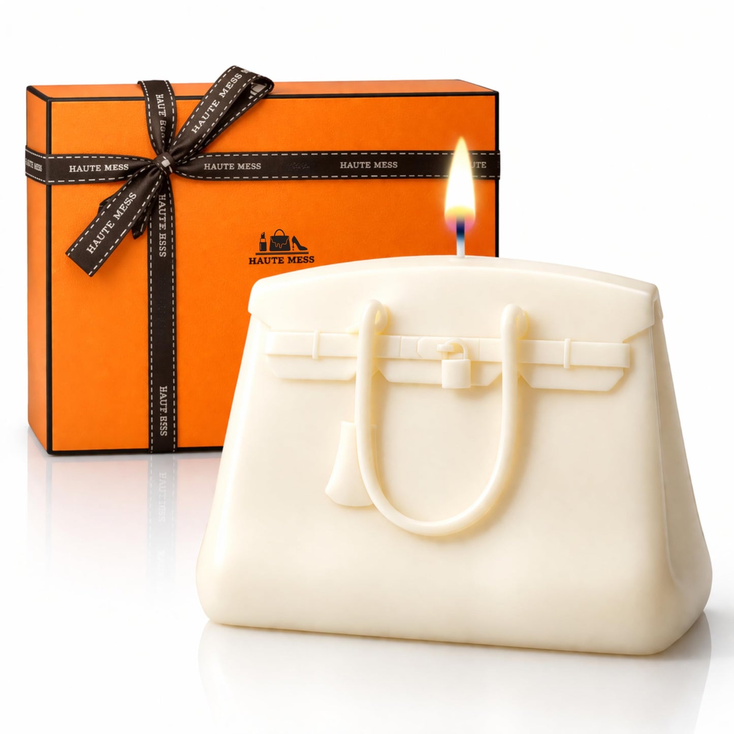 Handbag Candle with GiftBox - Air Wax - Designer-Inspired Luxury Gifts for Women - Elegant Home Decor Gift for Women - Mothers Day Gift - Gifts for Girlfriend - Luxury Candles - Mother's Day Candle