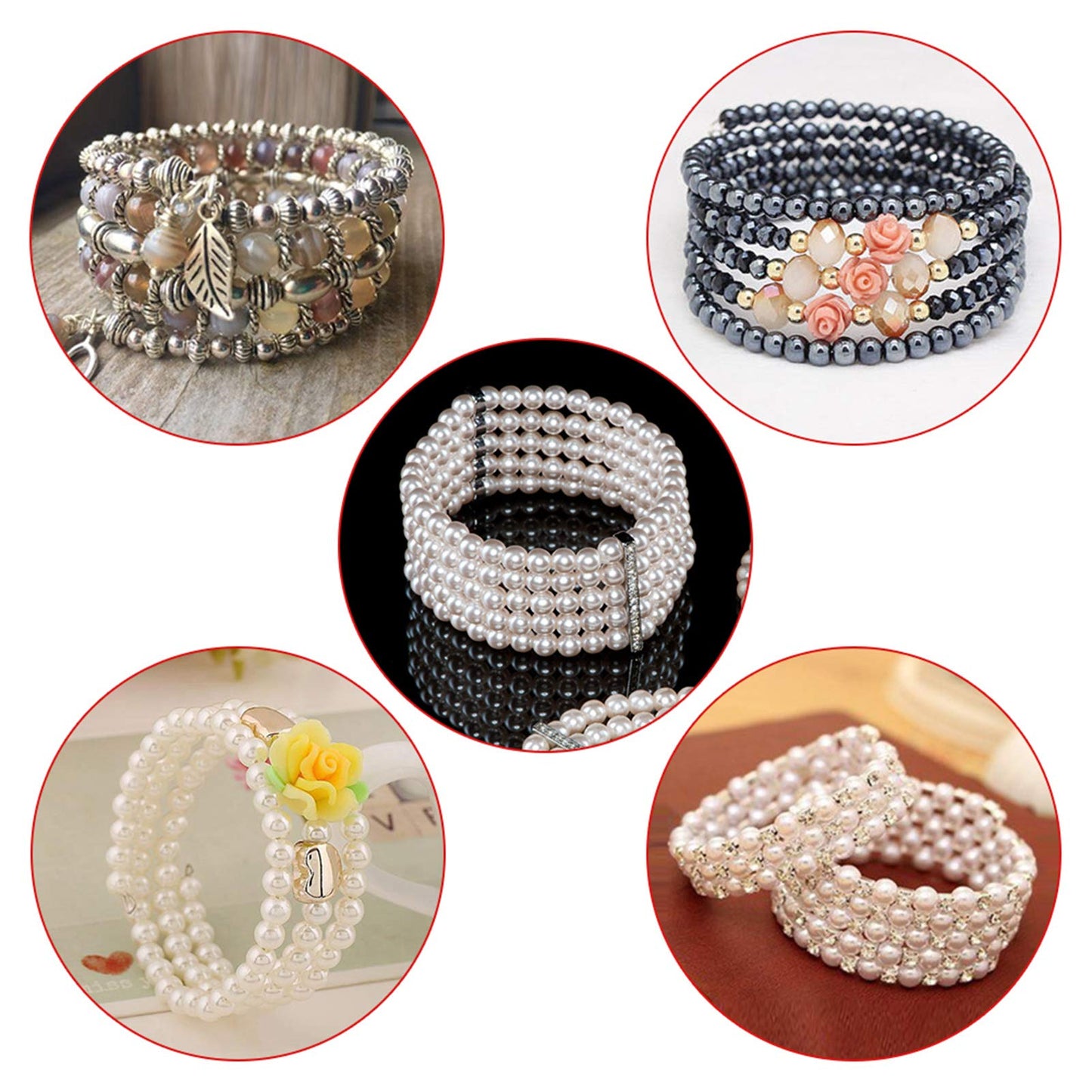 500 Loops Jewelry Wire Memory Beading Wire Steel Memory Wire Cuff Bangle Bracelet for Jewelry Making Supplies Art Creation Bracelet Necklace DIY Crafts Making Jewelry Making Dolls