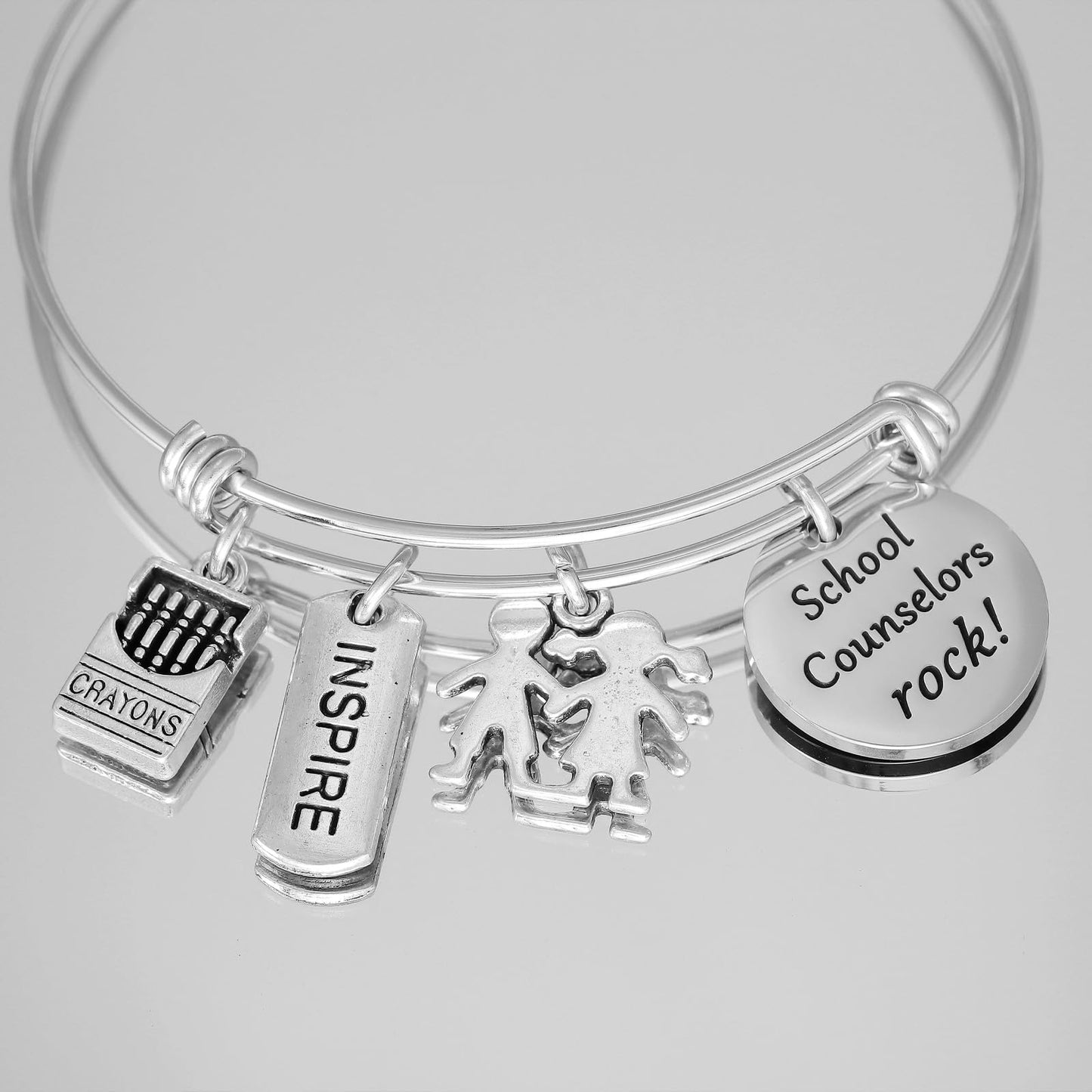 Kivosliviz School Counselor Gifts Bracelet - Rock Teacher Gifts for A Counselor