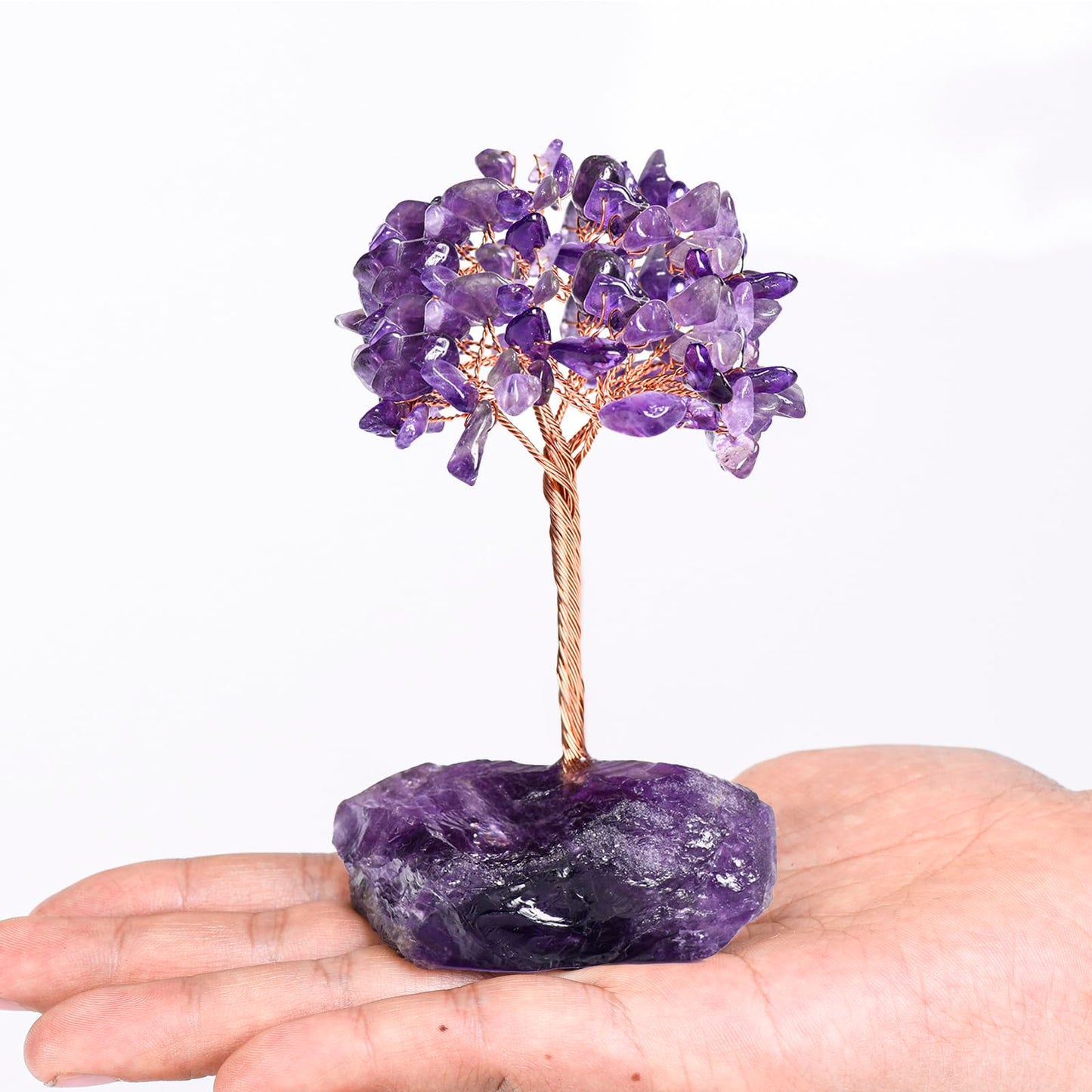 Ytbeoxk Amethyst Crystal Tree of Life,Money Tree Decorations,Crystals and Healing Stones,Reiki Positive Energy Gemstones,Purple Room Office Desk Feng Shui Decor Meditation Gifts for Women