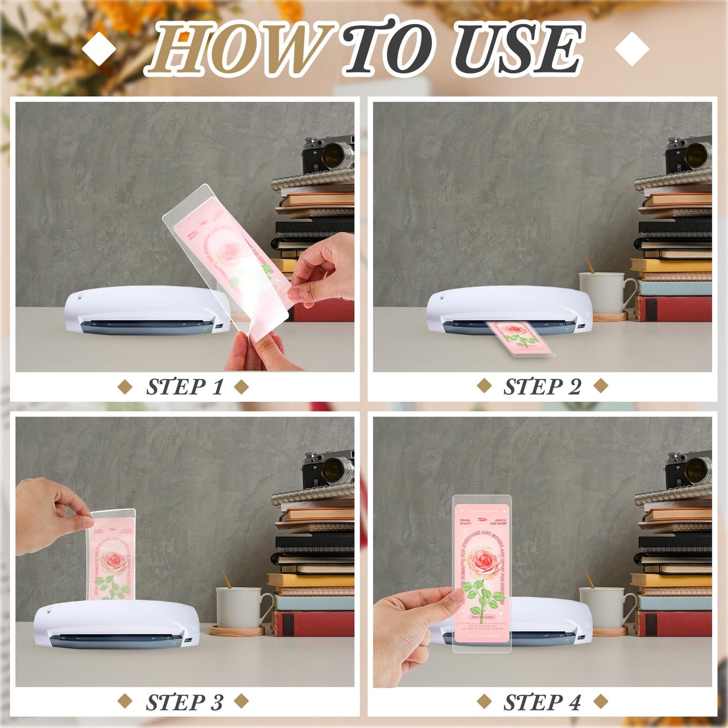 Fuyoooo 301 Pcs DIY Bookmark Making Kit 150 Bookmark Laminating Pouches 5 Mil Hot Laminator Sleeves with 150 Tassels and Puncher Fit Most Pouch Laminating Machines (Dark Color,2.36 x 6.3 Inches)