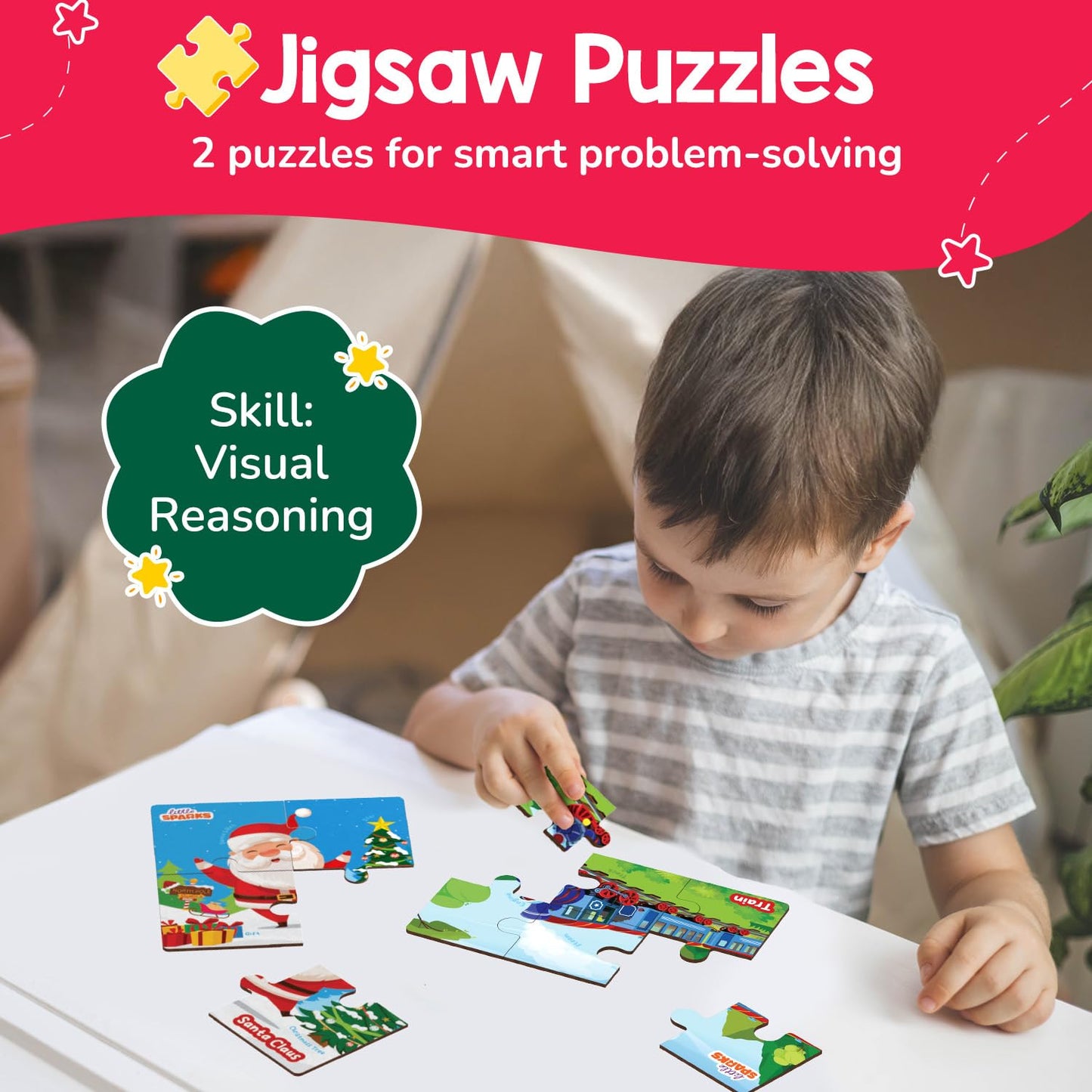 Smartivity Montessori Based Busy Box for 3,4,5 Years Old Boys and Girls I 7in1 Preschool Learning Activity Kit for Toddlers 3-6 I for Kids I Educational Toy I Vocabulary, Fine Motor&Scissor Skills