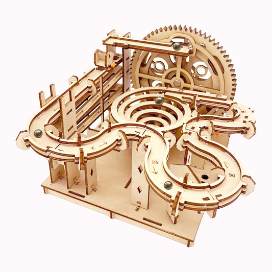 3D Puzzle Wooden Marble Run for Adults DIY Mechanical Puzzle Assembly Wood Crafts to Build Wood Model Kit for Adult Age 14+ Years Old