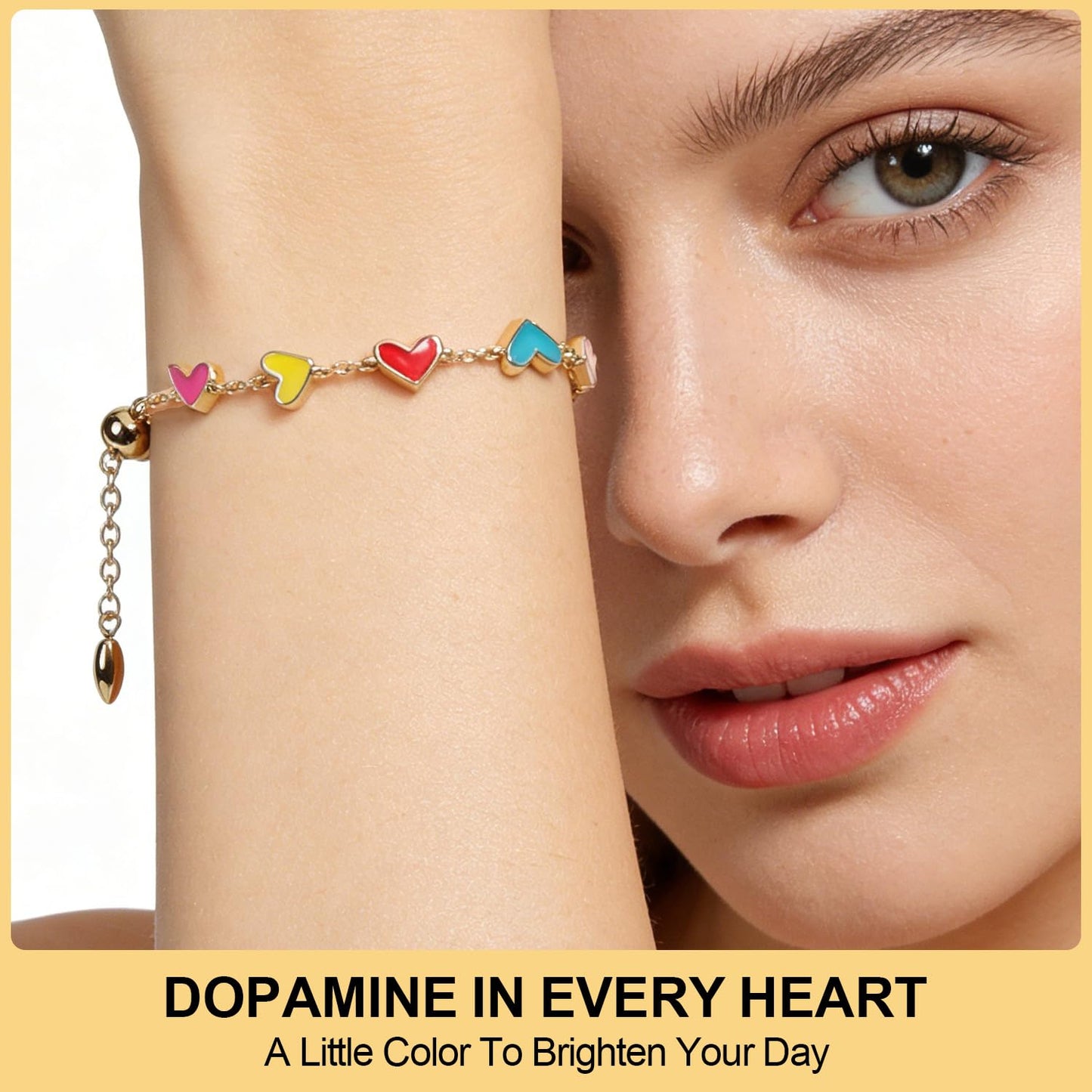 AICase Kpop Merch Heart Gold Bracelets Toys for Women Dupes Chain Bracelet in Multi Mix,Stackable Friendship Fashion Trendy Jewelry for Demon Hunters Cosplay Costume Birthday Gifts for MoM/Daughter