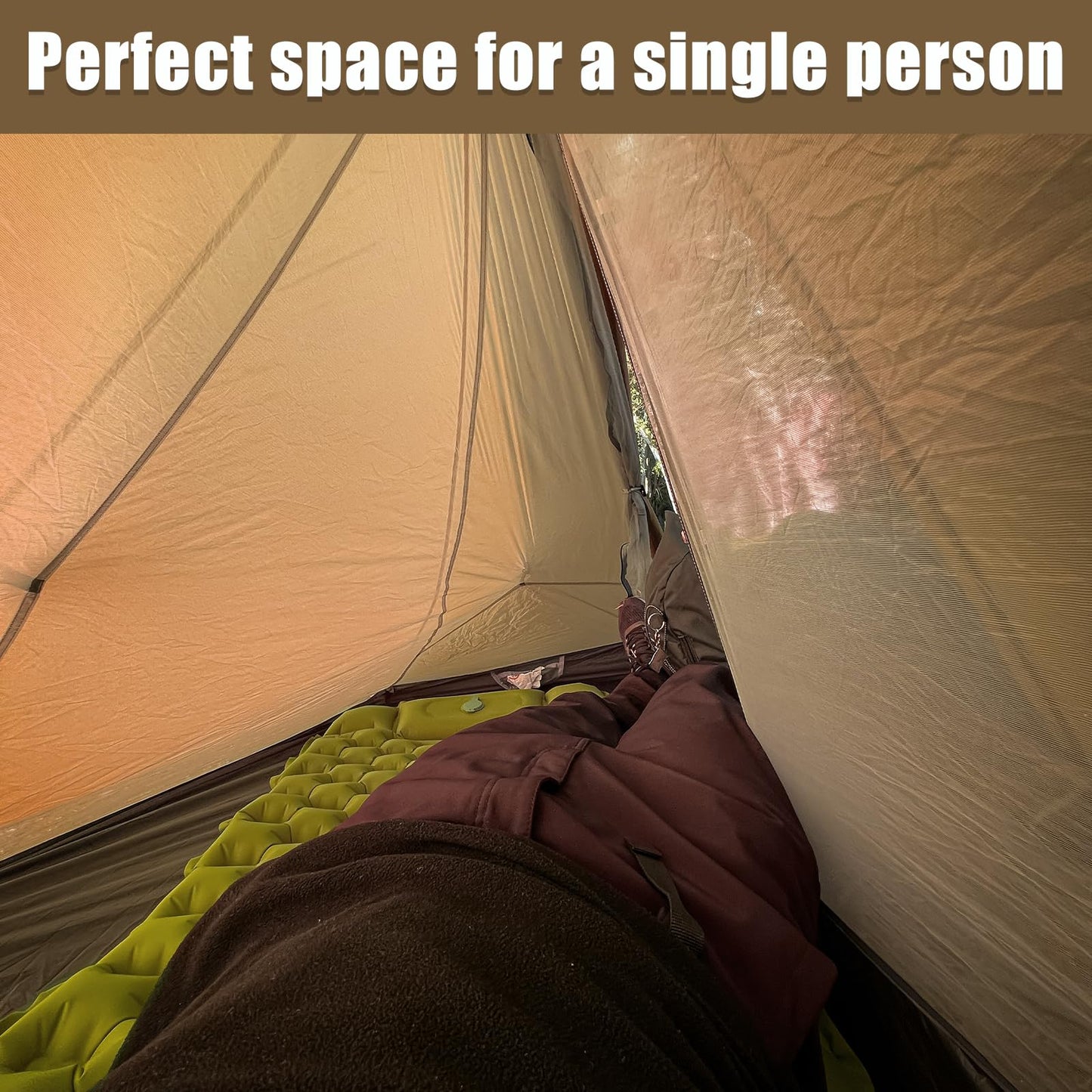 Night Cat Ultralight Tent 1 Person for Professional Backpacker Hiker 2 LBS Only Lanshan Backpacking Bivvy Ground Tent Heavy Rain Waterproof Trekking Pole Not Included