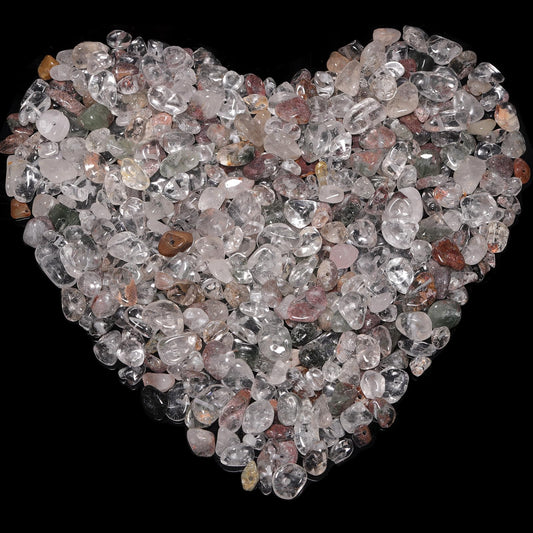 400pcs Natural Chip Stone Beads for Jewelry Making Green Ghost Quartz 5-8mm Irregular Gemstones Healing Crystal Loose Rocks Bead Hole Drilled for Ring Earrings Necklace Bracelet Making DIY Art Crafts