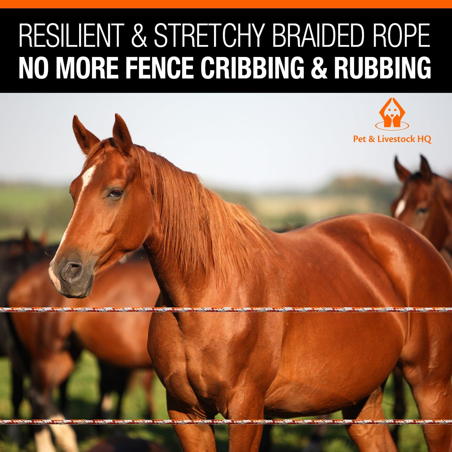 Pet & Livestock HQ - 660ft Electric Polybraid Fence with 30 Mile Charger - 2 Product Bundle