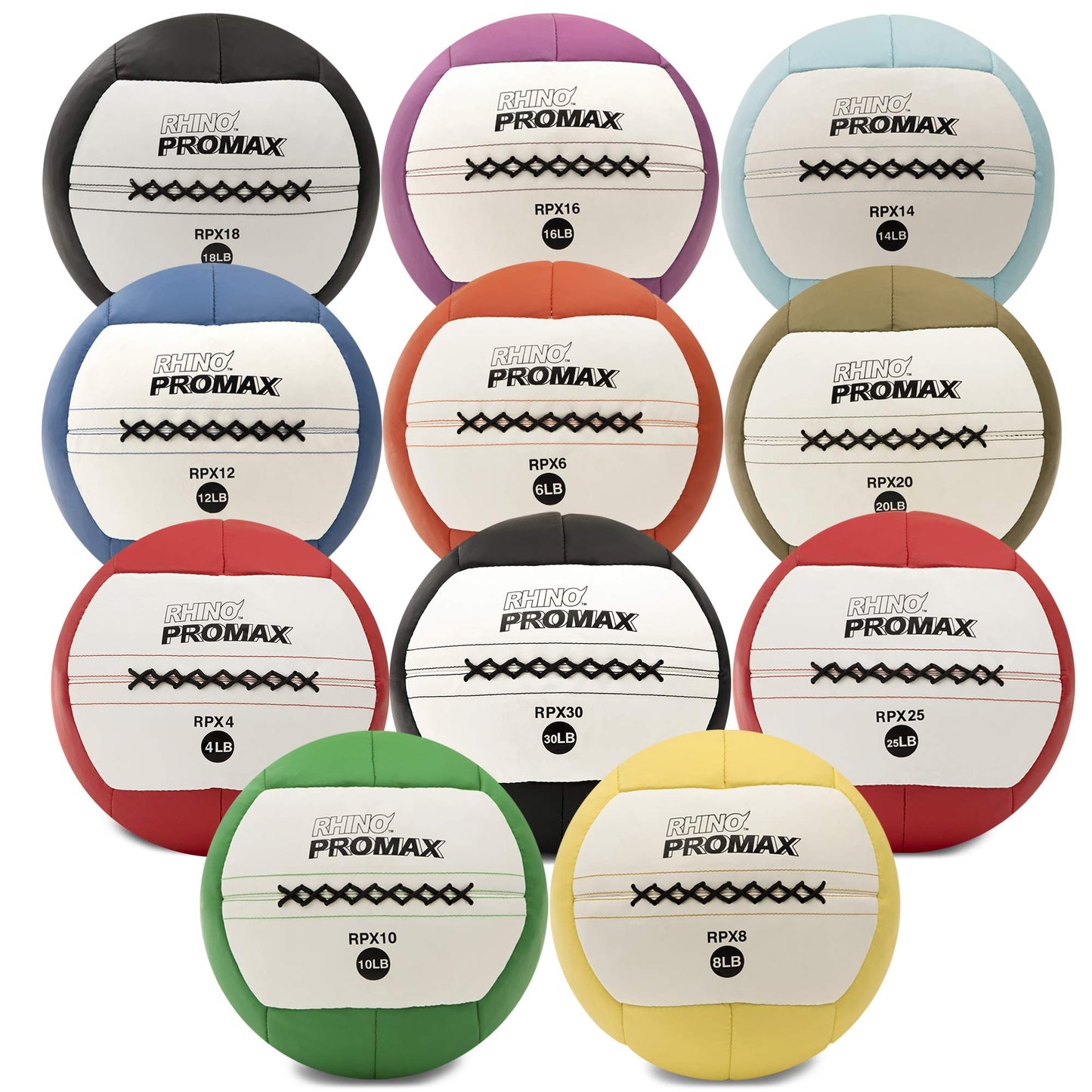 Champion Sports RPX20 Rhino Promax Slam Balls, 20 lb, Soft Shell with Non-Slip Grip, Medicine Wall Exercise Ball for Weightlifting, Plyometrics, Cross Training, & Home Gym Fitness