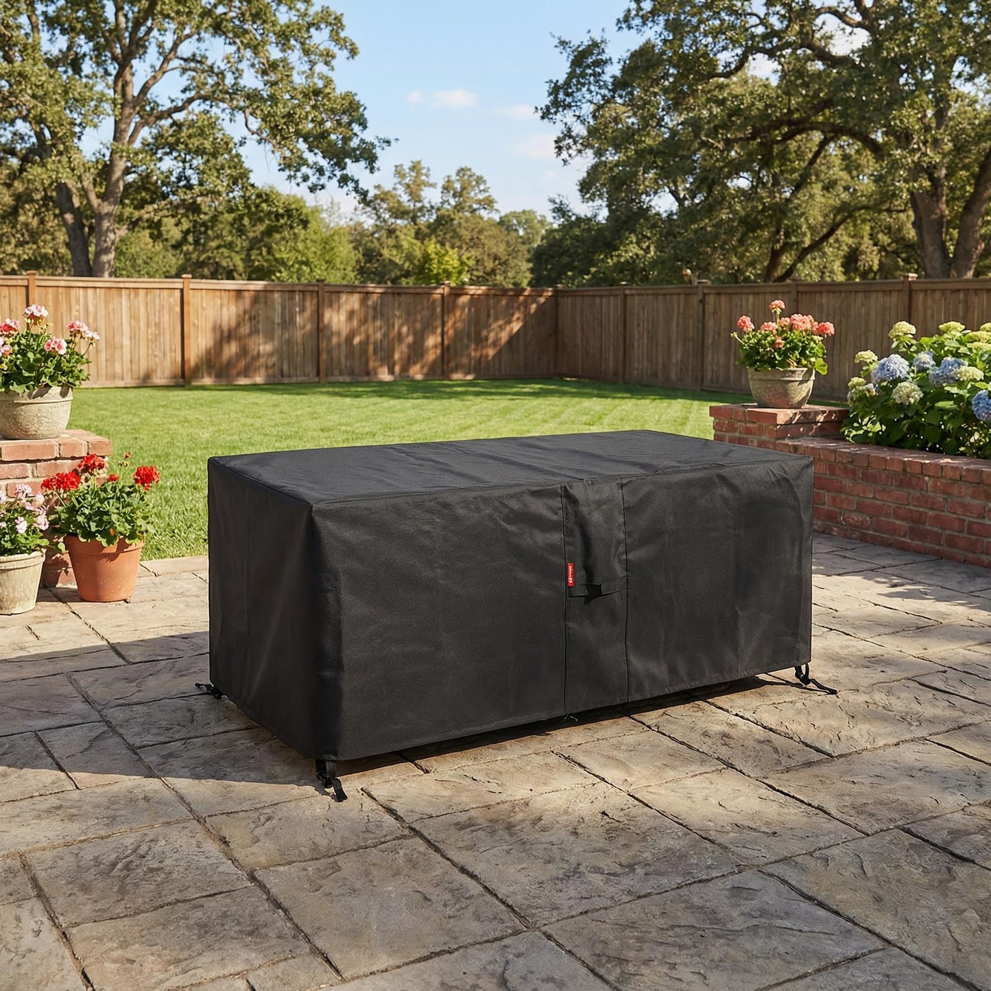 SheeChung Fire Pit Cover Rectangular-Fits 50-54 inch Table-Waterproof Heavy Duty 600D Outdoor Cover for Gas Fire Pit,Patio Deck Box Protector Patio Furniture Cover 54"Lx34"Wx24"H