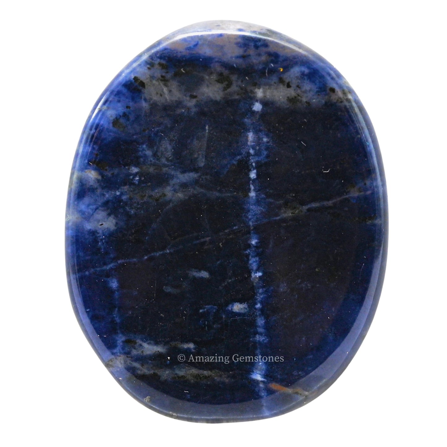 Amazing Gemstone Sodalite Worry Stone Crystals and Healing Stones - Worry Stones for Stress Relief Gifts - Piedra Crystal Fidget for Meditation, Calming, Relaxation