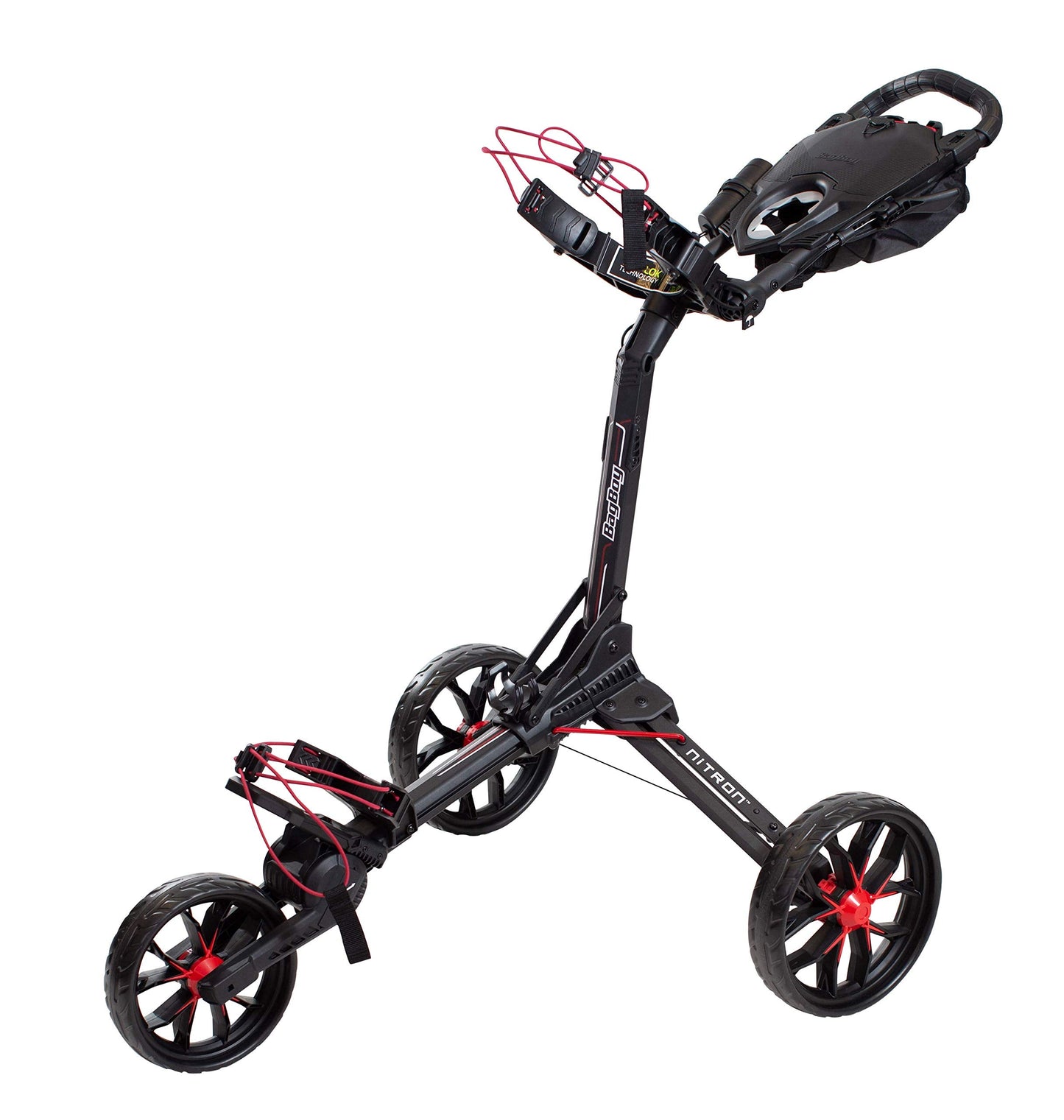 Bag Boy Nitron Golf Push Cart, Black/Red