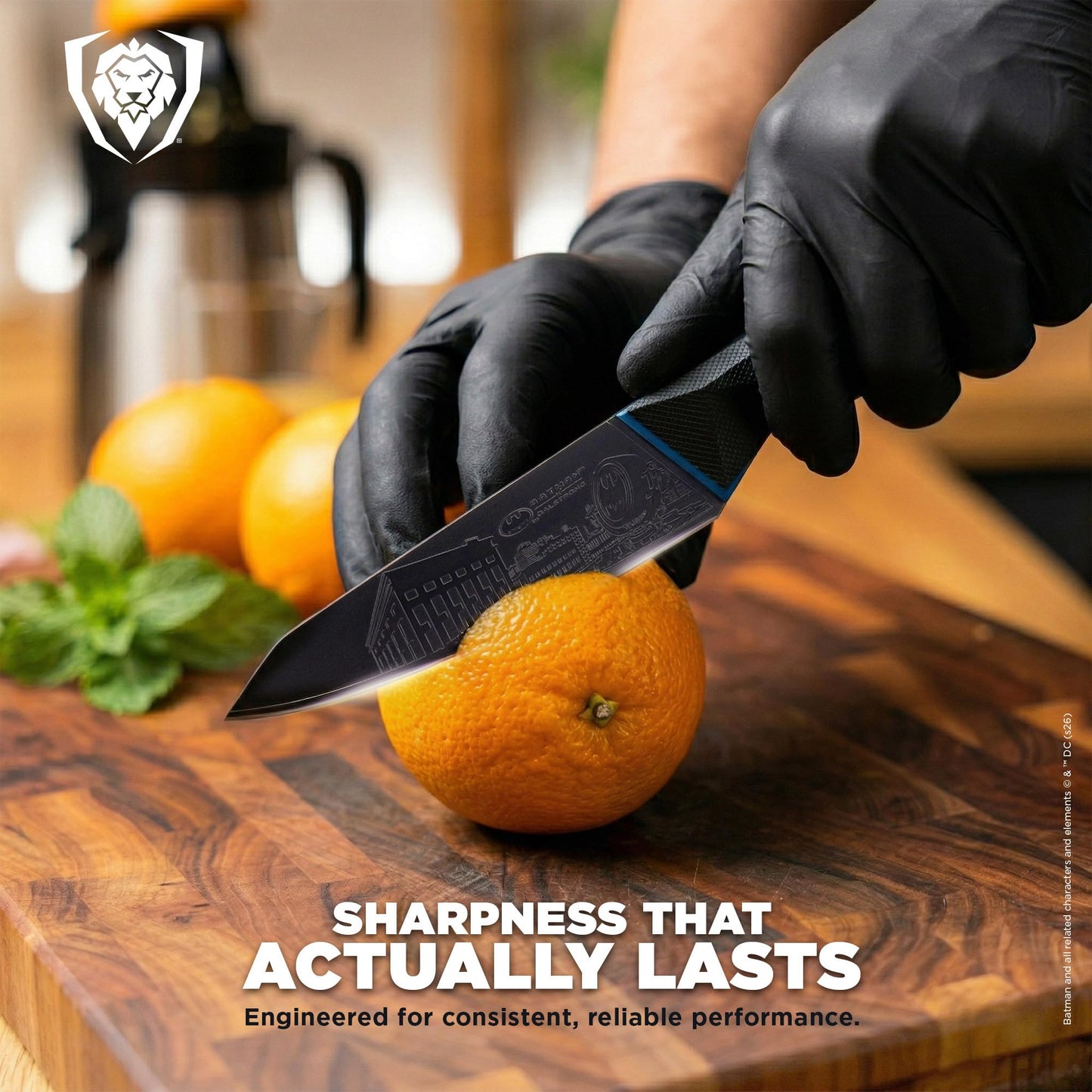 Dalstrong Knife Set - 2 Piece - BATMAN™ Shadow Black Edition - 8" Chef Knife 3.75" Paring Knife - High Carbon 7Cr17MoV Steel - Black Titanium Kitchen Knife - Collection Item - G10 Handle - Sheath