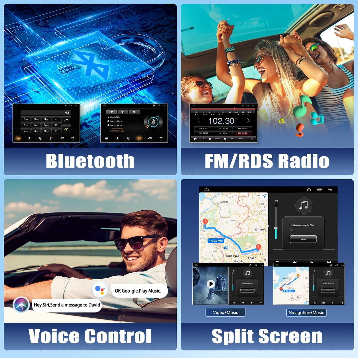 7" Upgrade Car Radio for Chevrolet Chevy Silverado 1500/2500/3500 2003-2006, Tahoe 2003-2006, GMC Sierra 1500/2500/3500 2003-2006, Yukon 2004-2006, Touch Screen Stereo Bluetooth GPS WiFi FM/RDS SWC