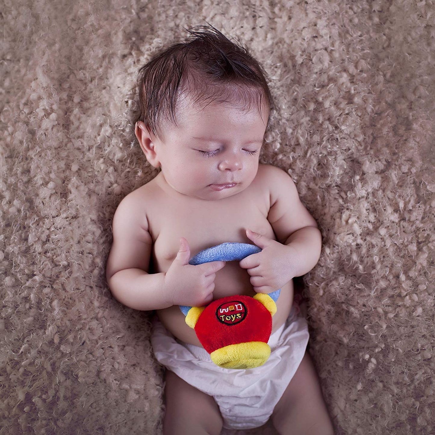 WOD Toys® Baby Fitness Plush Set with Rattles & Sensory Sounds - Safe, Durable Fitness Toys for Newborns, Infants and Babies 0+