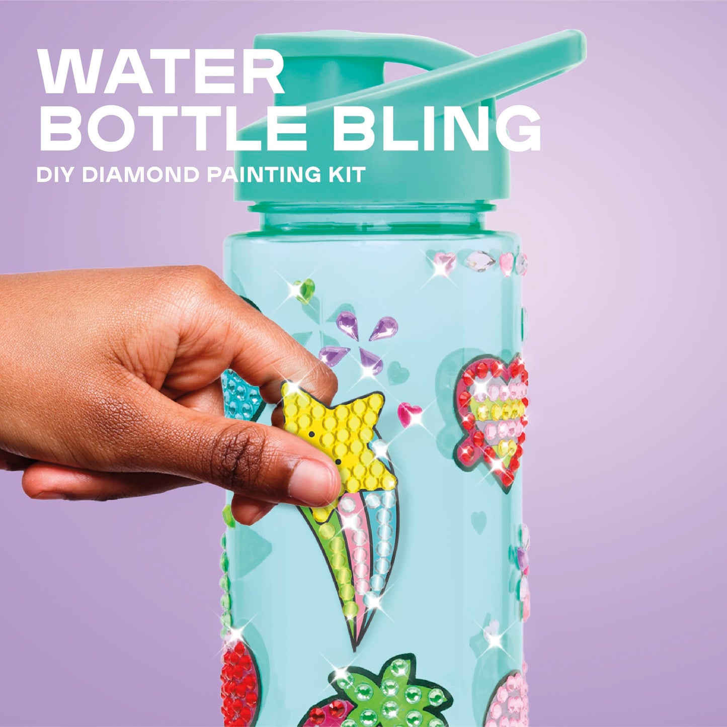 Claire’s Water Bottle Bling Decorating Set, DIY Diamond Painting Kit, 24 Oz BPA-Free Bottle, 990+ Diamond Art Gems, Unicorn, Heart & Fun Stickers, Girl Toys, Craft Kits for Gift Ages 8+