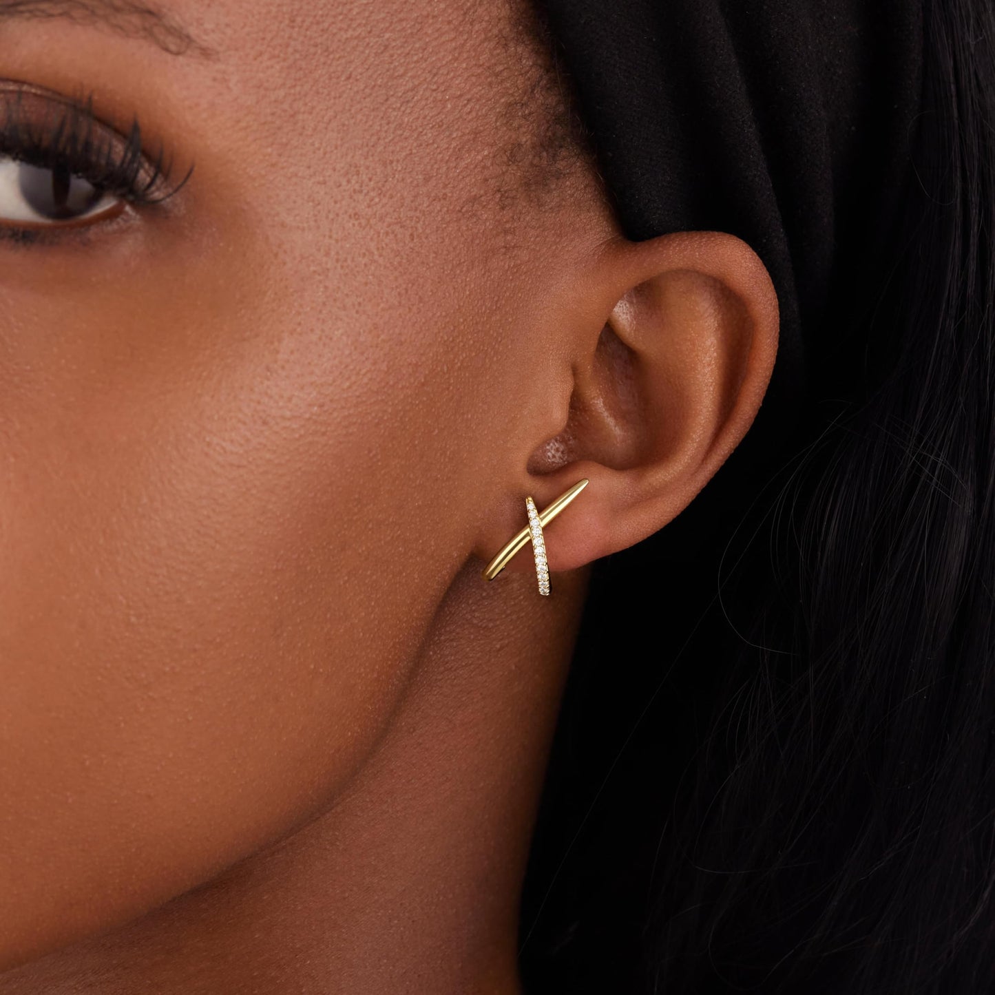 14K Gold Plated Unique Stud Earrings for Women Trendy, Dainty Simple Minimalist Gold Stud Earrings, 925 Silver Post Hypoallergenic Earrings for Sensitive Ears Women Old Money Jewelry Fashion Gifts