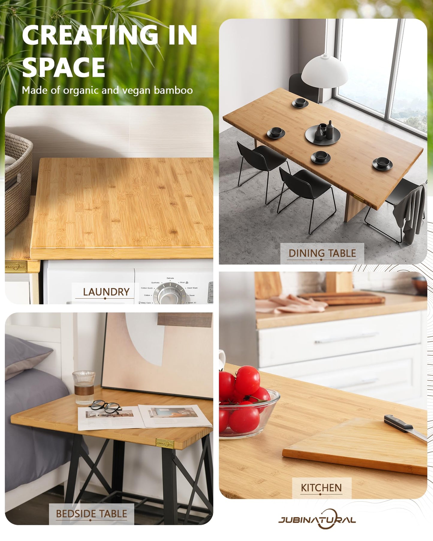 48"x25" Butcher Block Countertop, 4ft DIY Bamboo Countertop, 1.2'' Thick Wood Table Top, Used as Cutting Board, Office Desk Top, Living and Dining Room Table, Washer Dryer Countertop, Kitchen Island