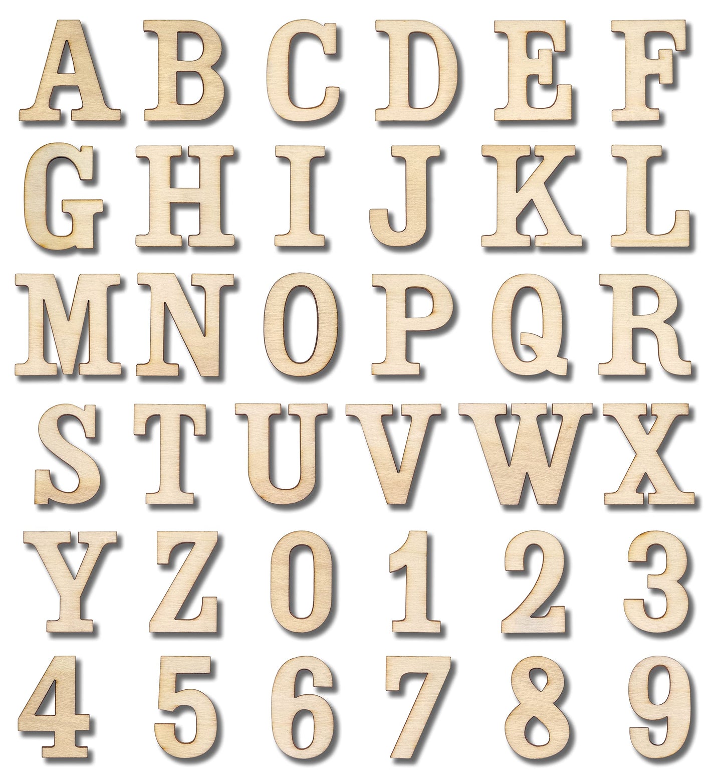 306 Pieces 1-1/4 Inch(1.25") Small Unfinished Wooden Letters and Wooden Numbers Decorative Font Alphabet Letters for Scrapbooking DIY Crafts Homemade Project