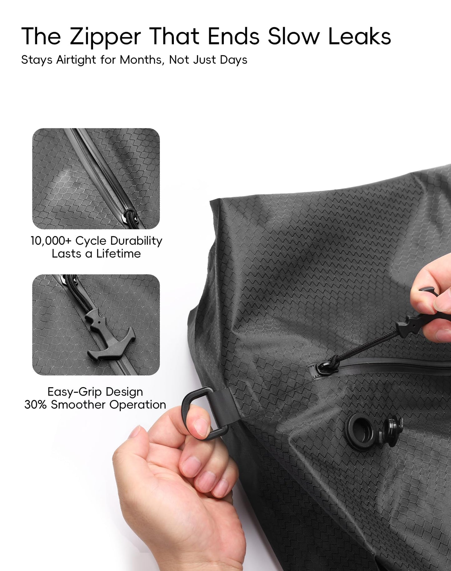 Travel Vacuum Bags with Wireless Pump, Reusable Vacuum Compression Bags for Suitcase, Space Saver for Luggage, Airtight & Waterproof, Perfect for Frequent Travelers & Business Trips (2-Pack)