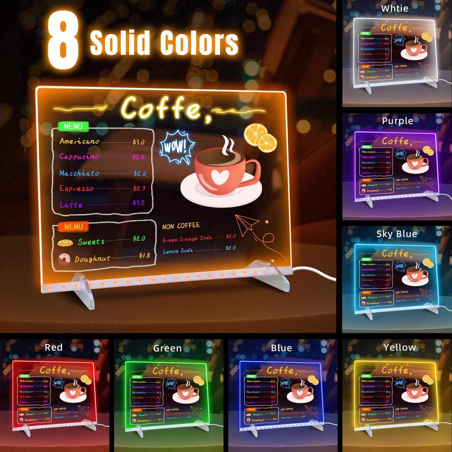 13.7" X10" Led Drawing Board for Kids with 13 Light Effects, Doodle Glow Drawing Board for Kids Gifts 8-12, Light Up Drawing Tablet Toy for Girls//Boys/Teens, Birthday Christmas Gift Ideas