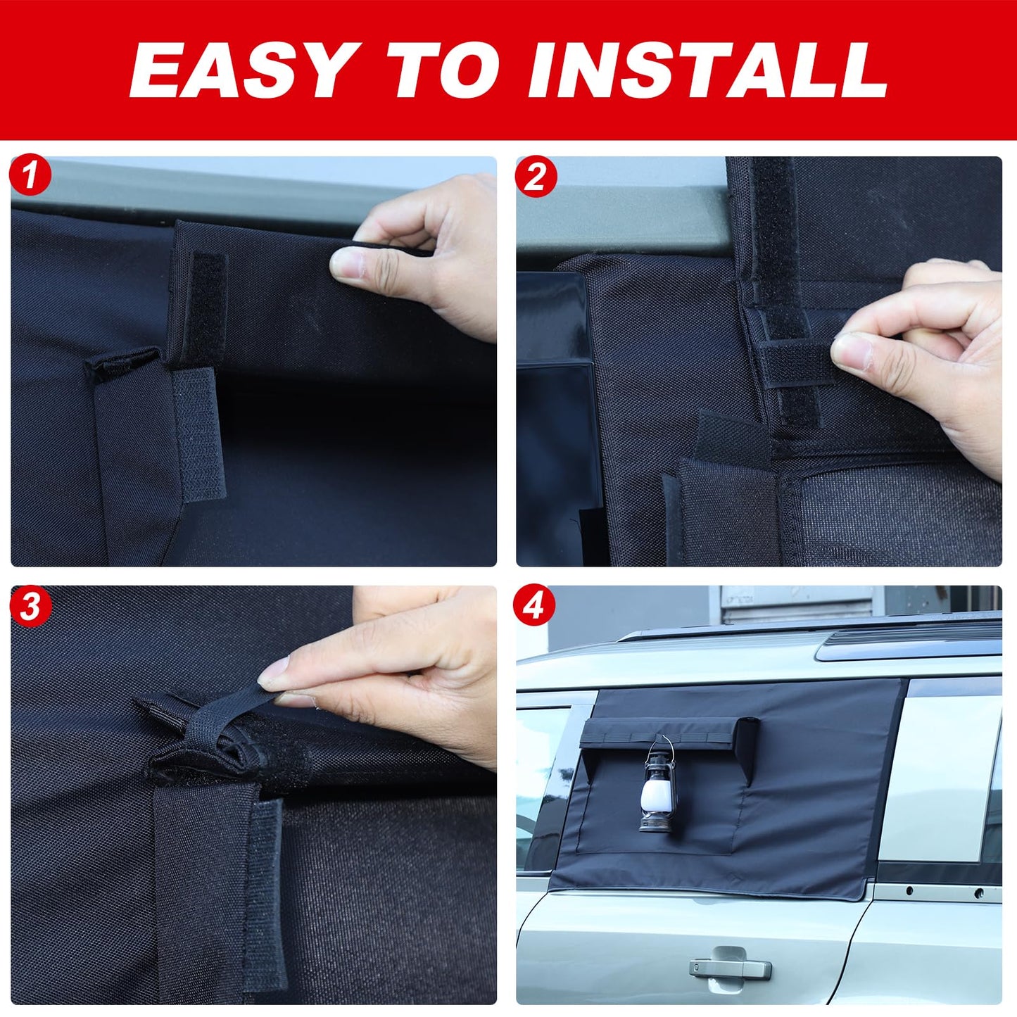 PIUGILH Rear Door Window Shade Compatible with Land Rover Defender 90 110 130 2020-2026 Camping Accessories Car Rear Door Window Screen Sun Shade Privacy Protection, 2Pcs