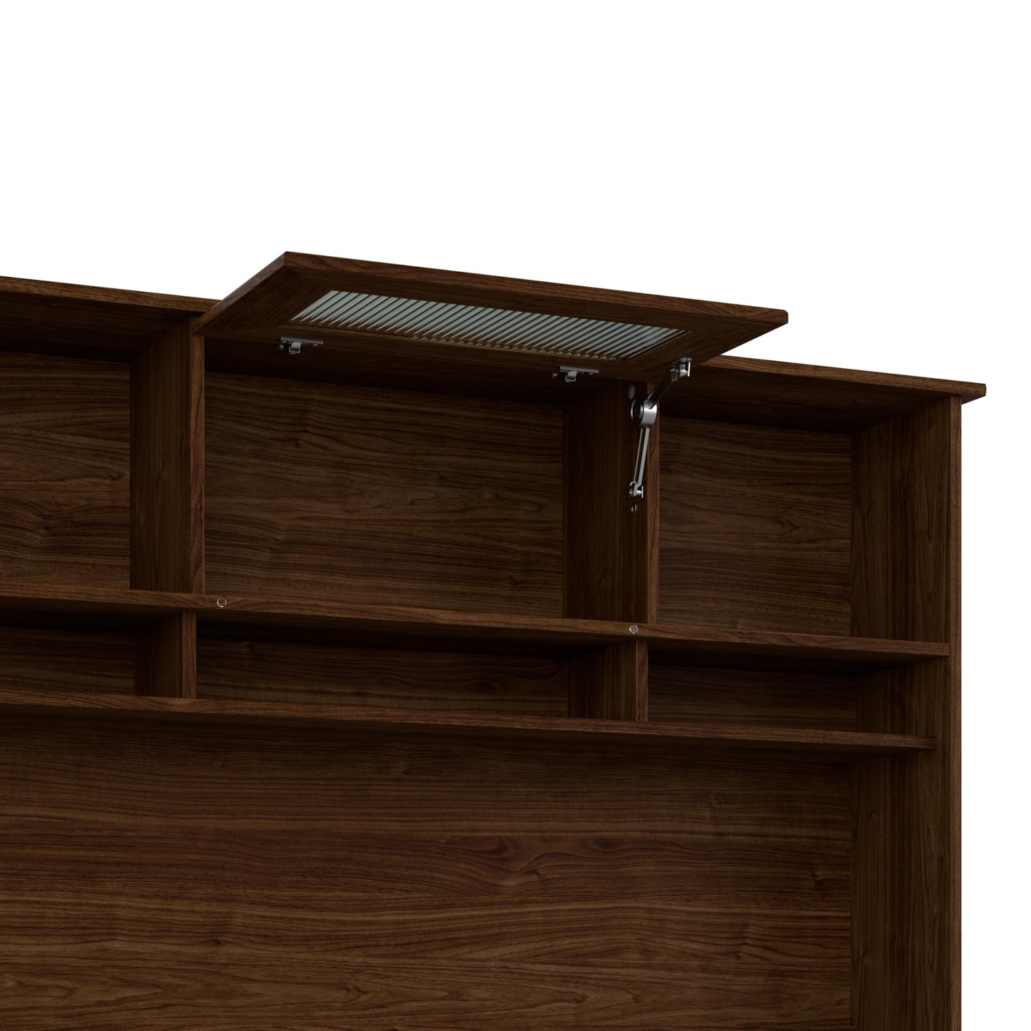 Bush Home Cabot L Shaped Desk with Hutch, Corner Desk with Storage for Home Office in Modern Walnut, 60W L Shaped Computer Desk