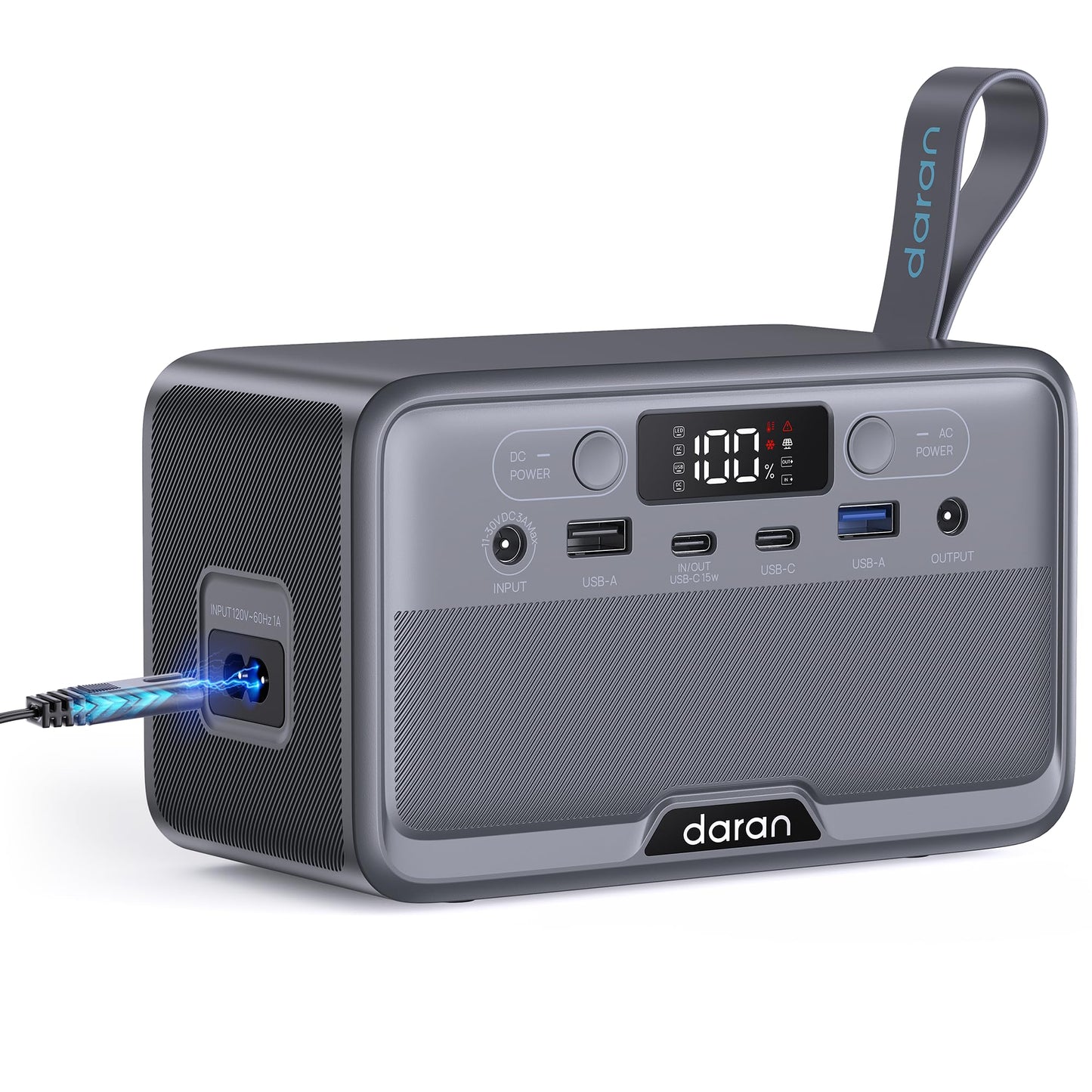 DaranEner Portable Power Station 28,000mAh LiFePO4 Battery, 100W(200W Peak) Solar Power Bank, Portable Charger Mini Generator with AC Outlets & PD Fast Charging for Laptop/Camping