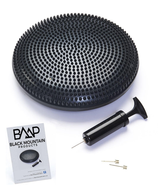 Black Mountain Products Exercise Balance Stability Disc with Hand Pump, Black, 13 inch diameter