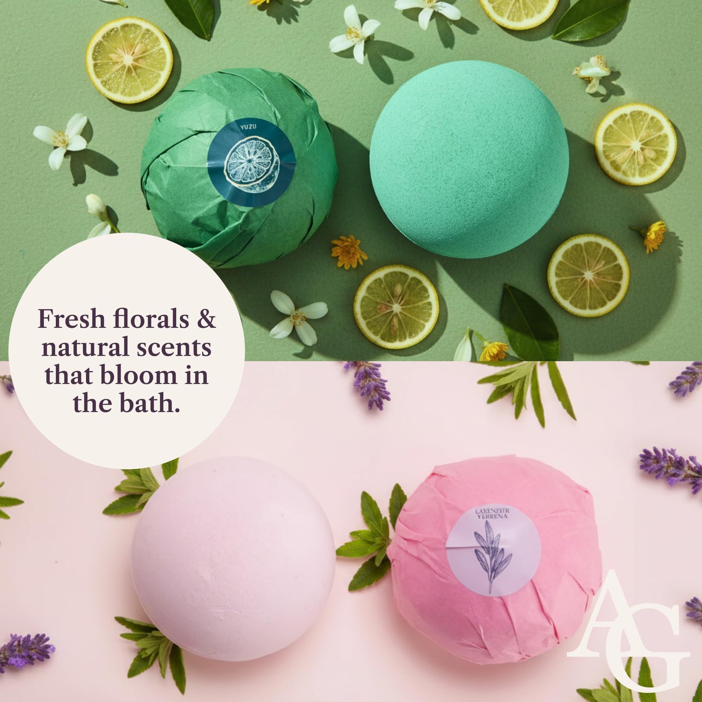 ADELEGOURDAIN Bath Bombs Set XL, Pack of 12 Pcs Gift Set for Women - 5.29oz Bath Bombs for a Soft Skin Feel, Spa Gift Set for Birthday, Girlfriend or Mothers Day, Gift Box Idea for Her, 150 gr Each