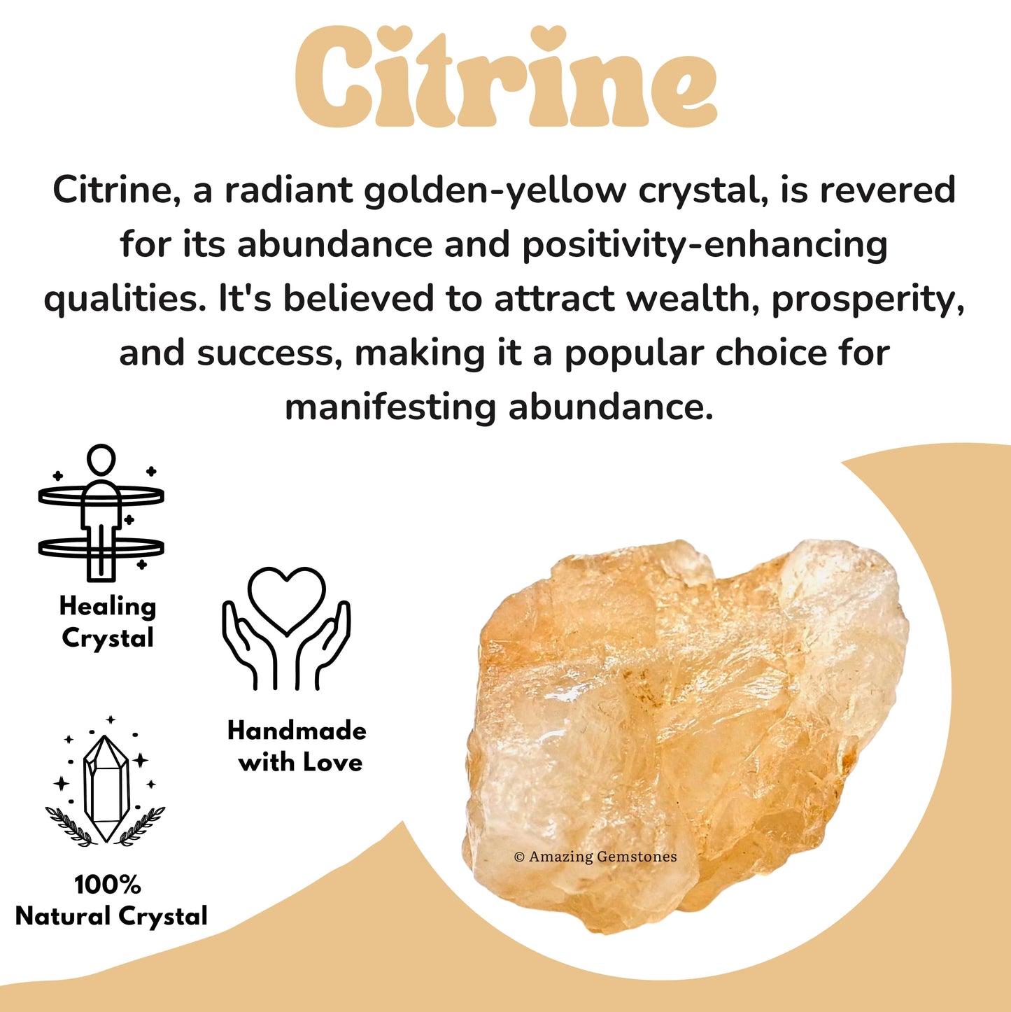 Amazing Gemstone Citrine Raw Crystals and Healing Stones, Natural Rocks for Tumbling - DIY Raw Stones and Crystals, 2 Pieces