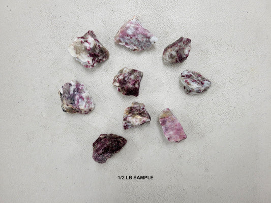 Half Pound Rubellite Tourmaline - Bulk Pink Tourmaline Rough Stones - Raw Natural Stones & Crystals - Fountain Rocks for Tumbling, Polishing, Wire Wrapping, Reiki, Chakra Crystal Healing