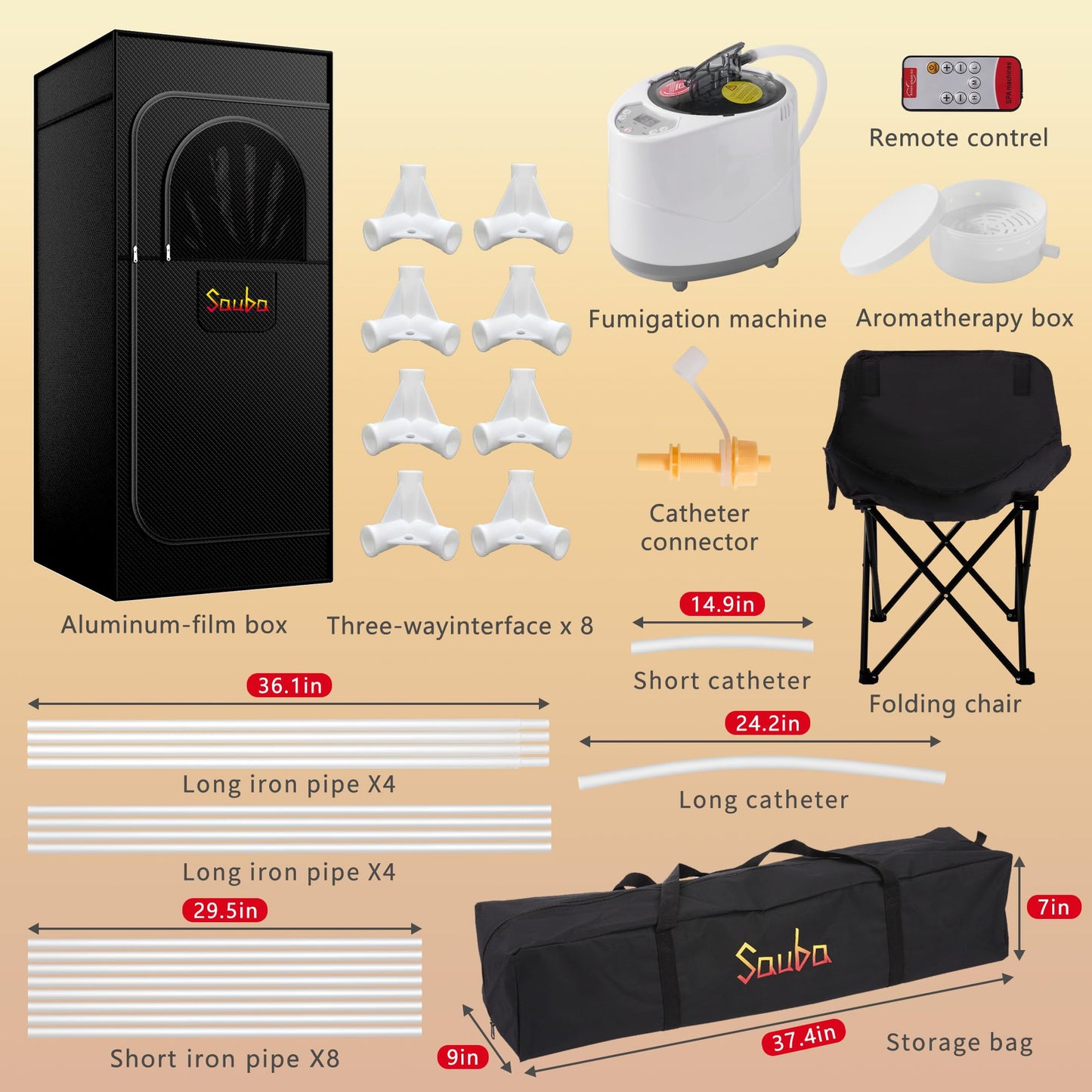 Sauba Portable Steam Sauna for Home,Personal Steam Room,Sauna Box,Home Sauna,Steam Sauna Tent for Steam Detox Relaxation Spa (Aluminum Film)