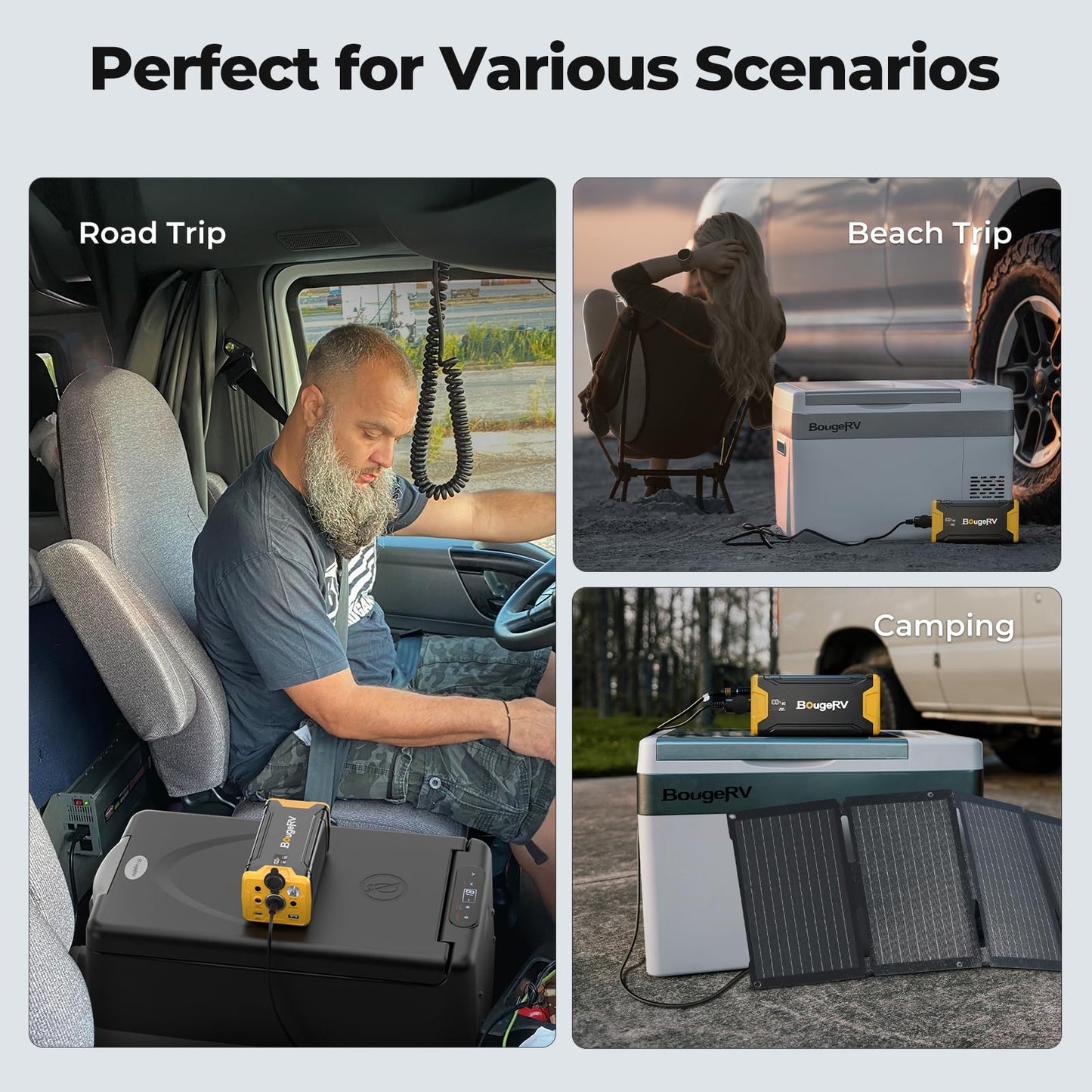BougeRV Bundle-2 Items: 277Wh Portable Power Station and 50W Solar Panel