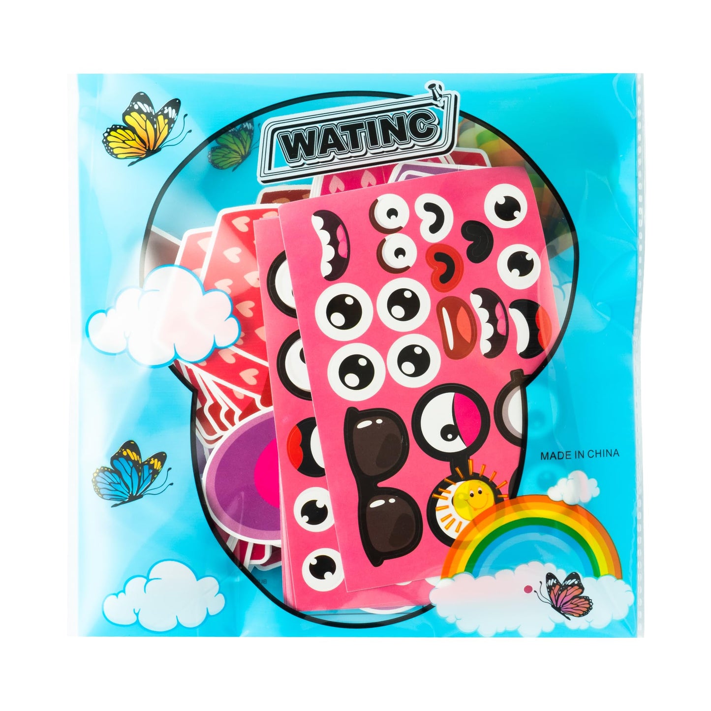 WATINC Valentine‘s Day Flower Craft Kit - 32PCS Make Your Own Heart Flowers Pot Decorations, DIY Valentine Paper Art Supplies with Stickers for Kids Adults, Homeschool Classroom Party Activities Gifts