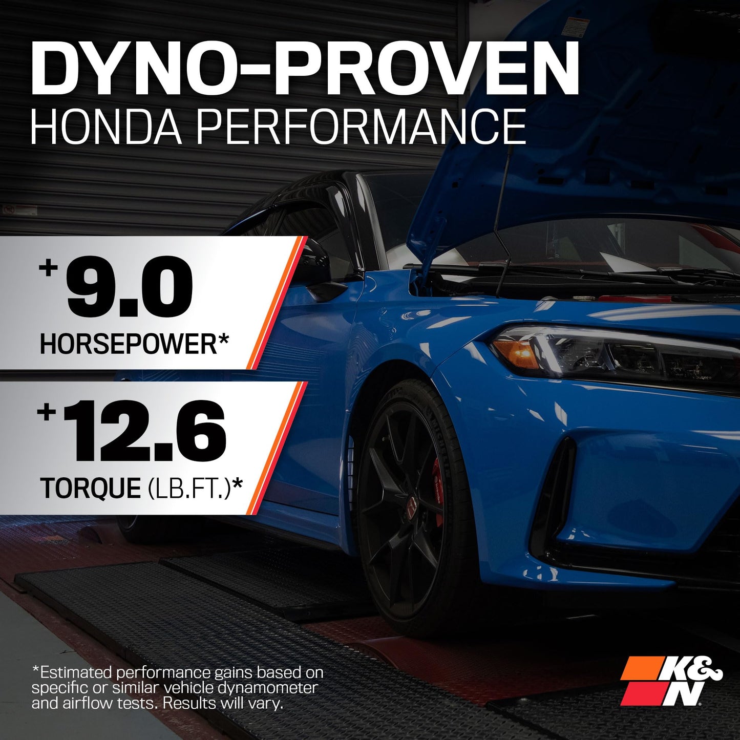 K&N Cold Air Intake System: High-Flow Air Filter, Increase Performance & Acceleration: Compatible with 2016-2021 HONDA: Civic, 63-3516